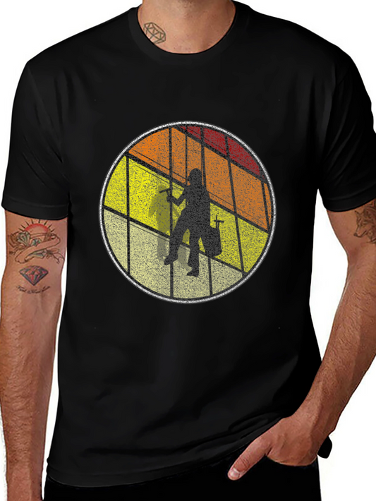 Retro Window Washer Graphic T-Shirt