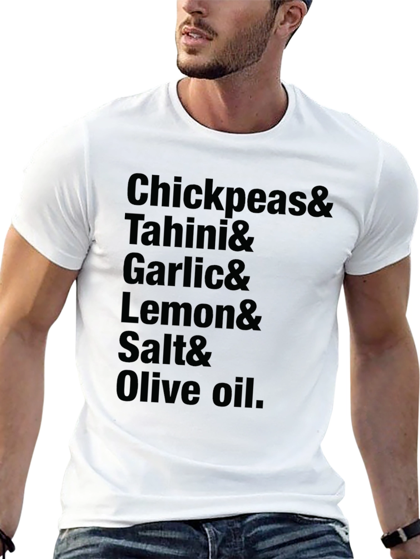 Hummus Recipe T-Shirt - Chickpeas Tahini and More!