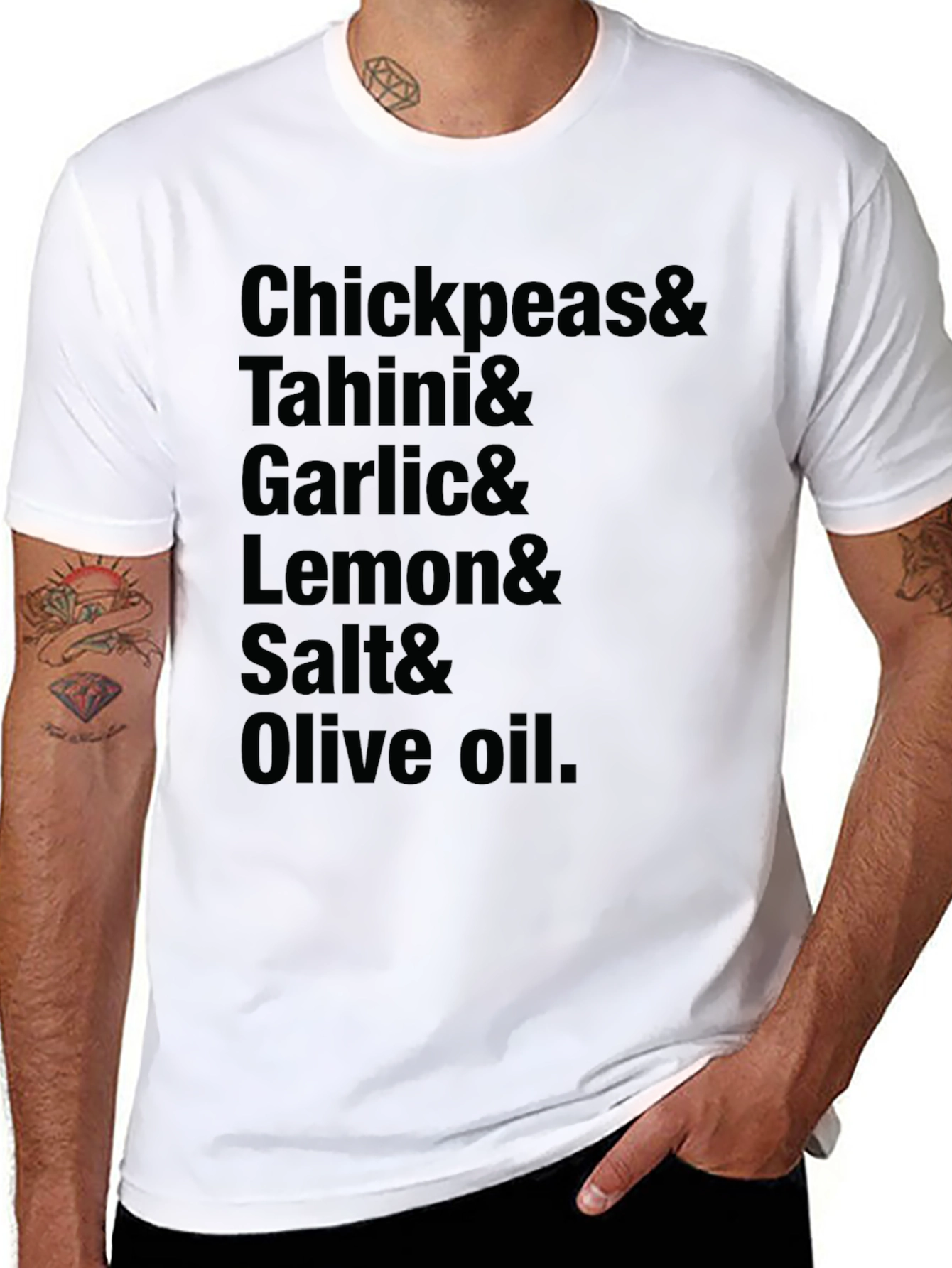 Hummus Recipe T-Shirt - Chickpeas Tahini and More!