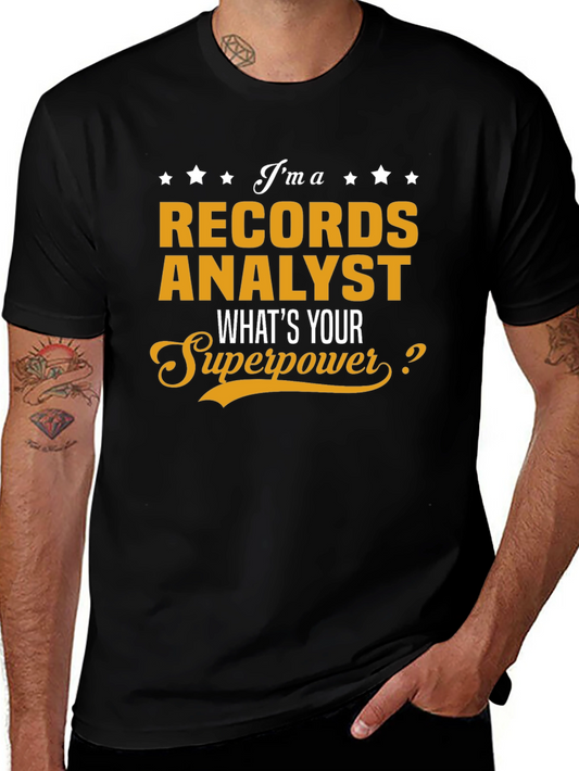 Records Analyst Superpower T-Shirt