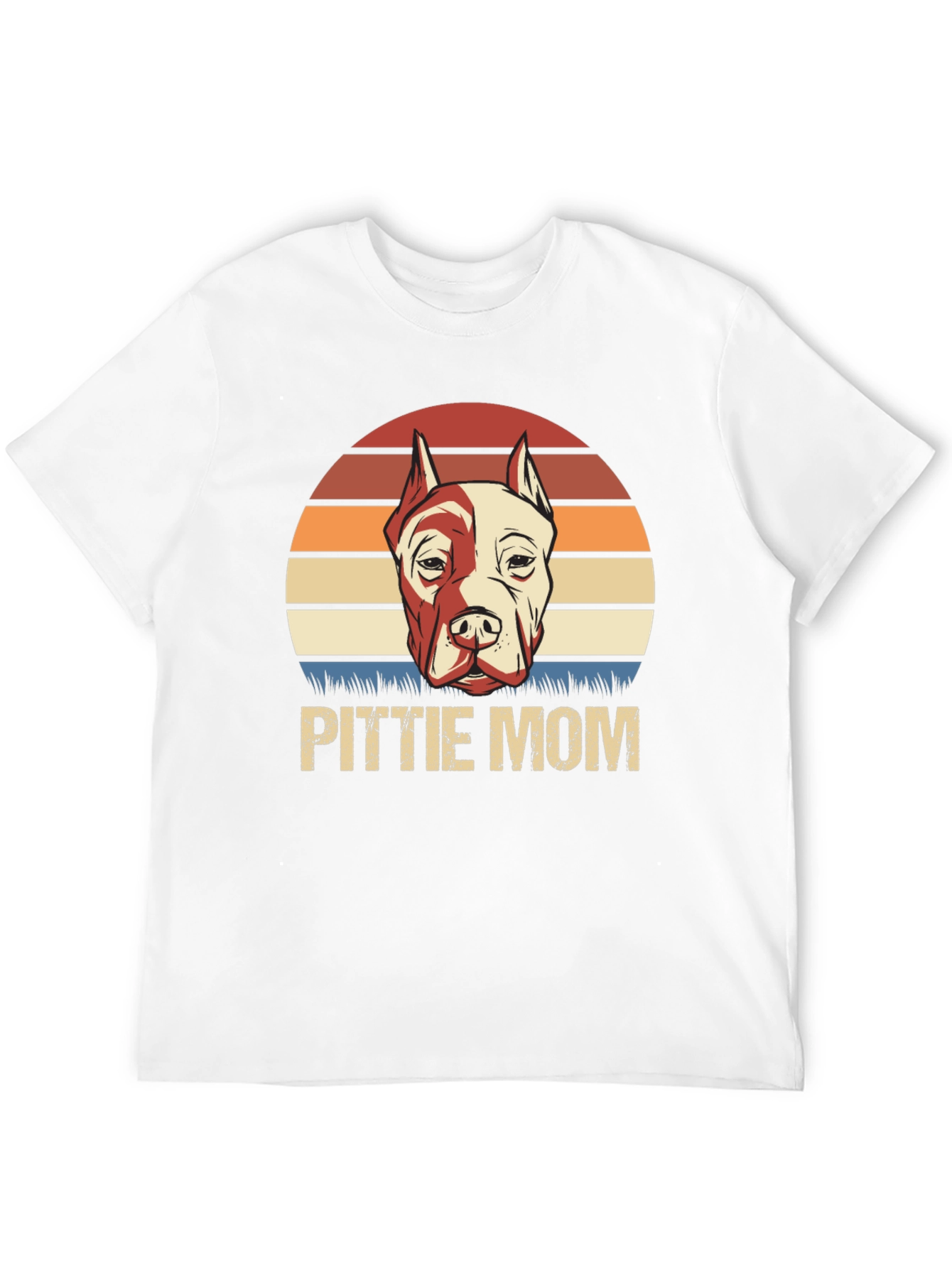 Pittie Mom Retro Dog Lover T-Shirt