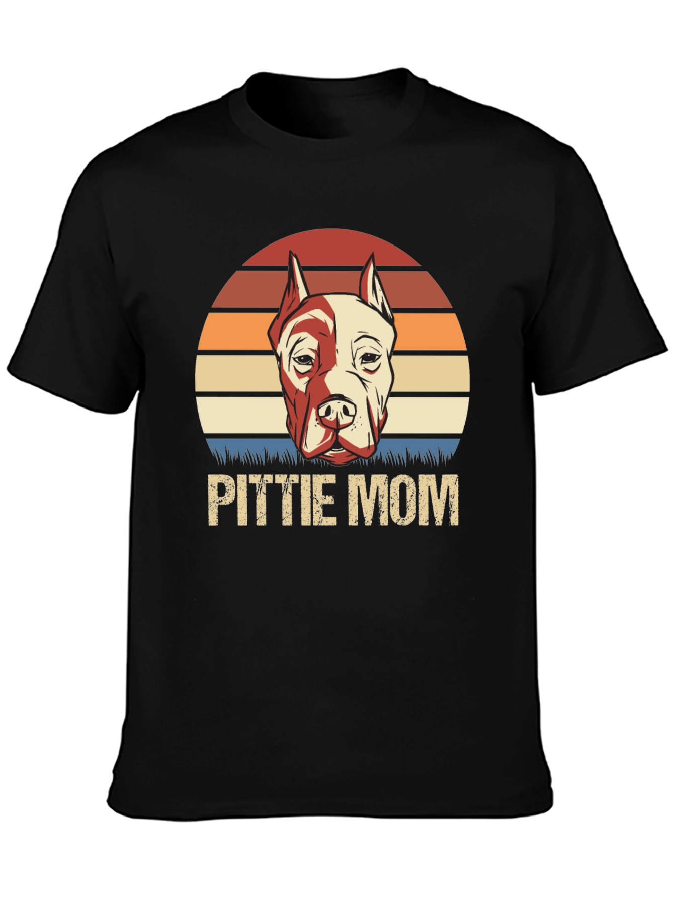 Pittie Mom Retro Dog Lover T-Shirt