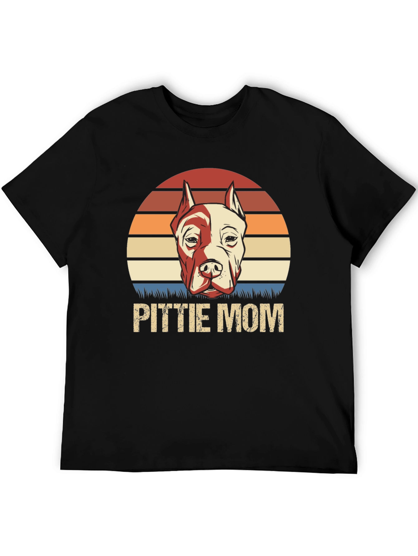 Pittie Mom Retro Dog Lover T-Shirt