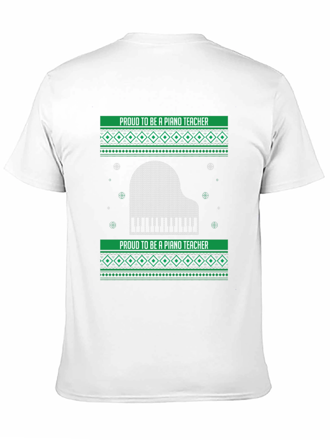Proud Piano Teacher Ugly Christmas Sweater T-Shirt