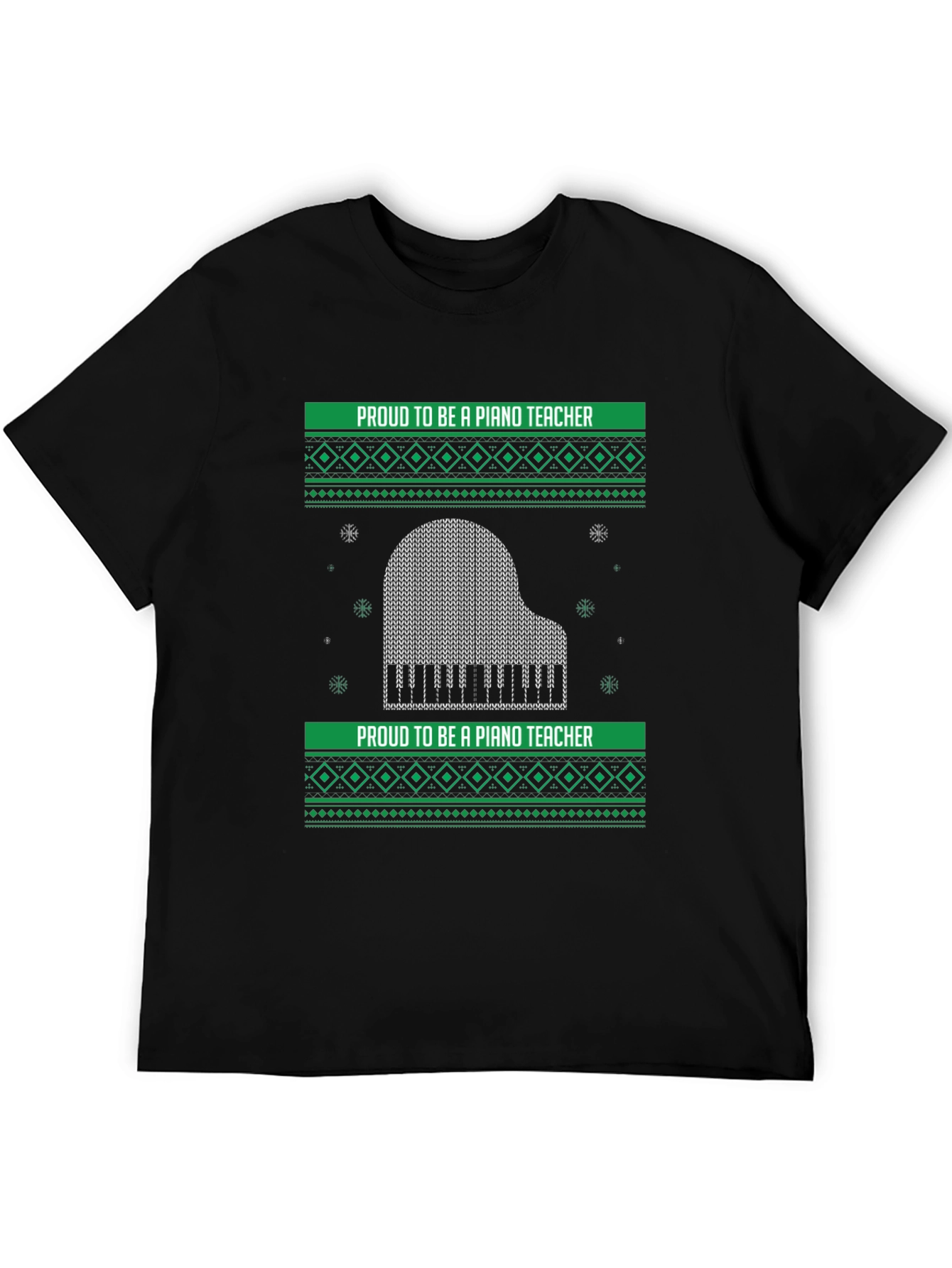 Proud Piano Teacher Ugly Christmas Sweater T-Shirt