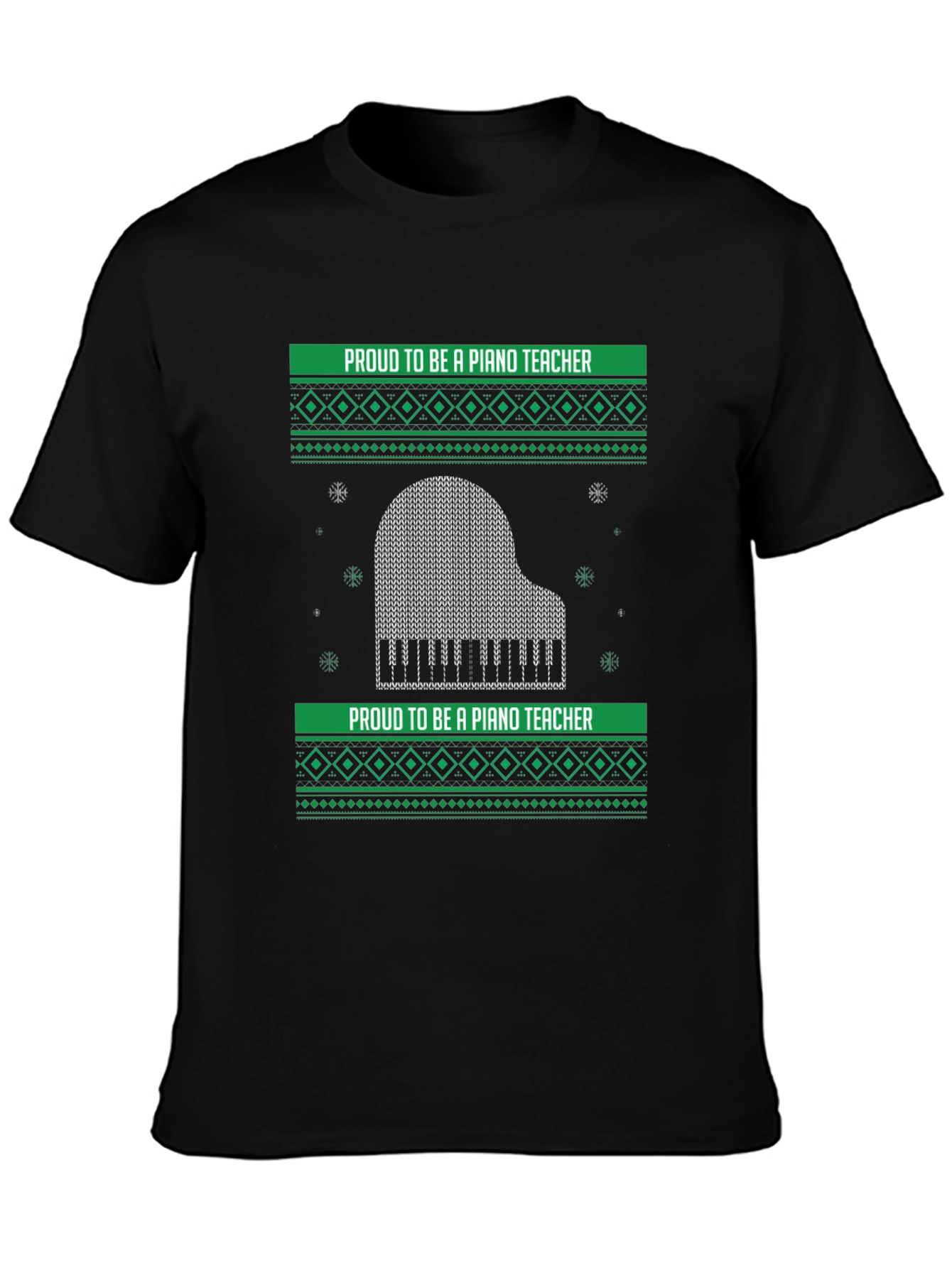 Proud Piano Teacher Ugly Christmas Sweater T-Shirt