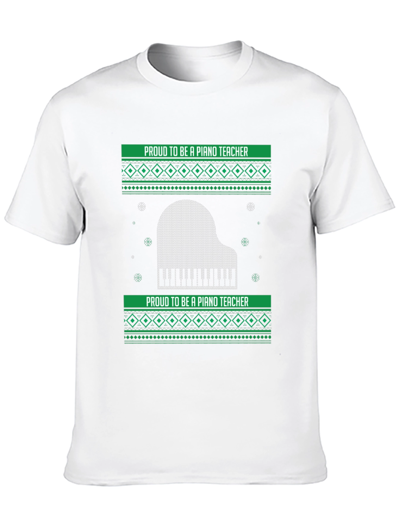 Proud Piano Teacher Ugly Christmas Sweater T-Shirt