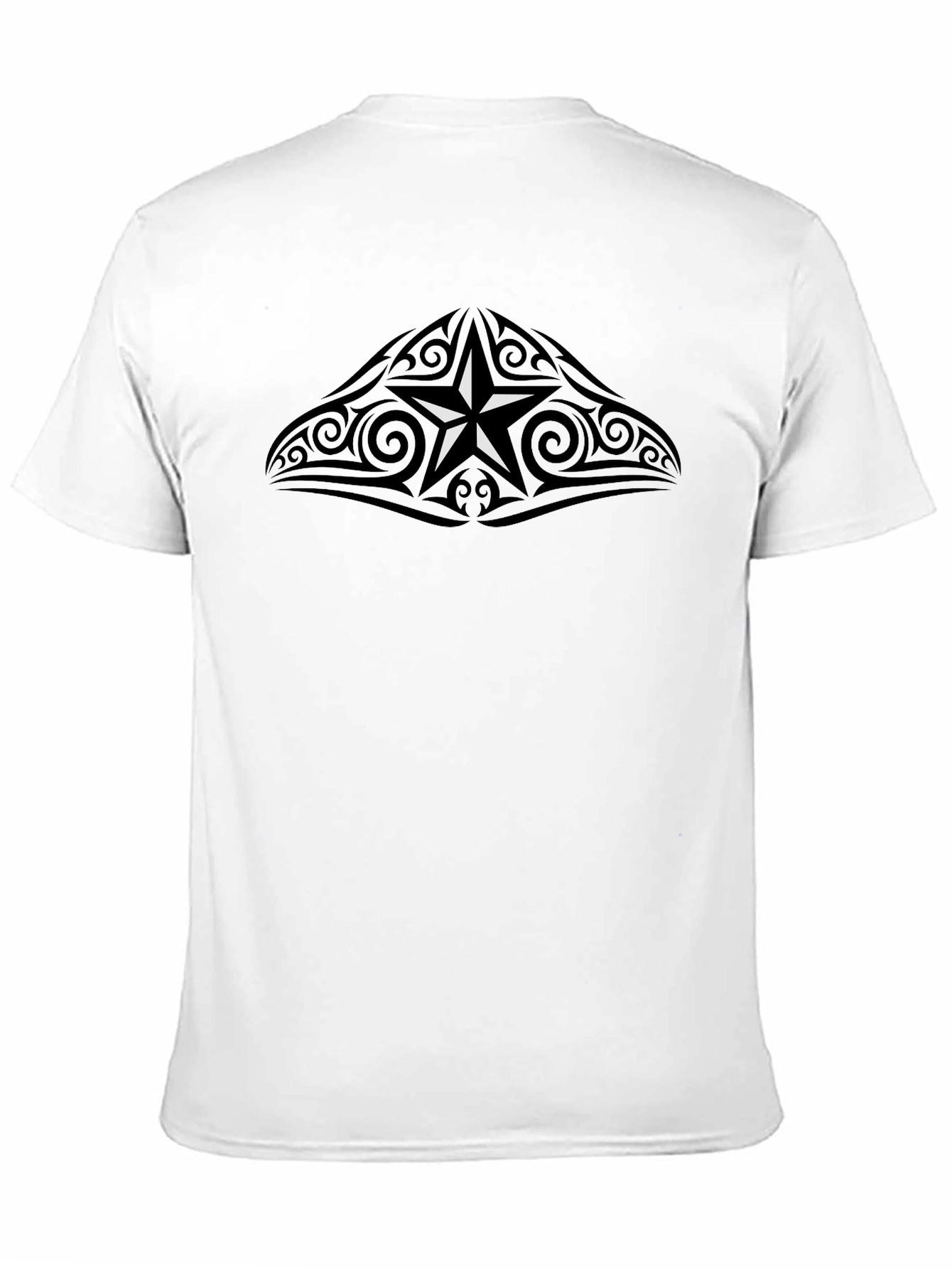 Tribal Star Graphic T-Shirt - Mens Crew Neck
