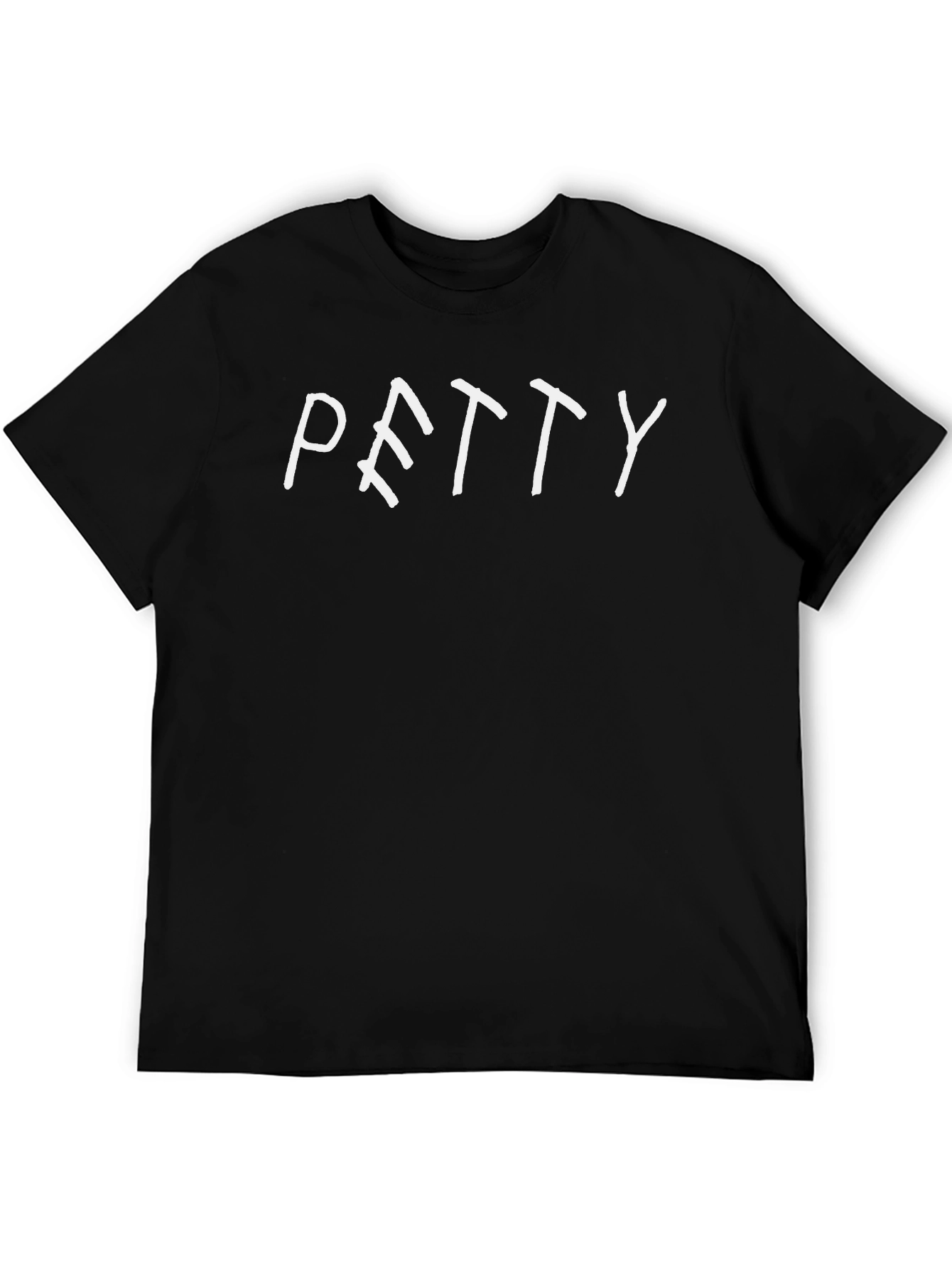 Petty Graphic Tee - Casual Black Cotton T-Shirt