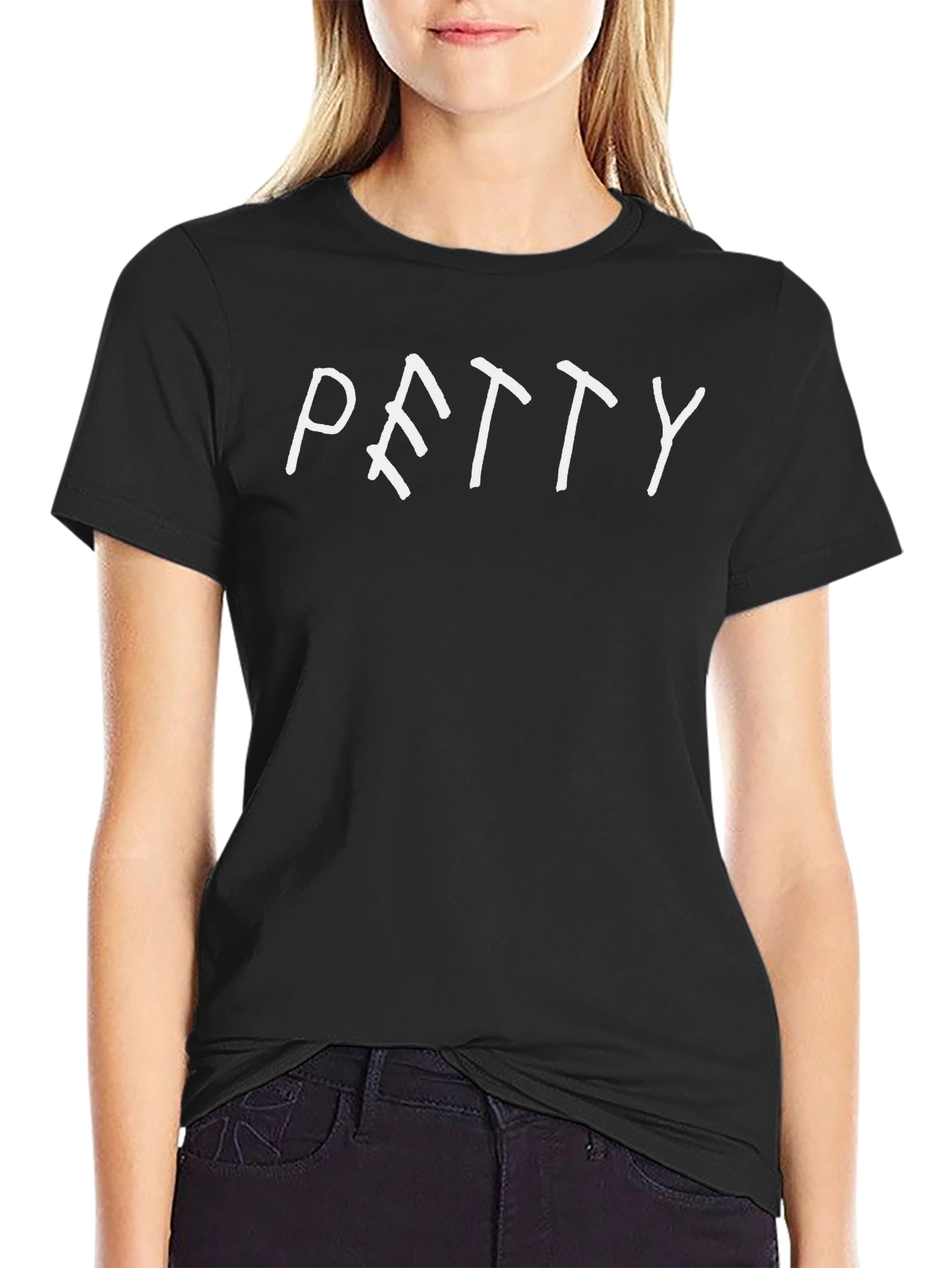 Petty Graphic Tee - Casual Black Cotton T-Shirt