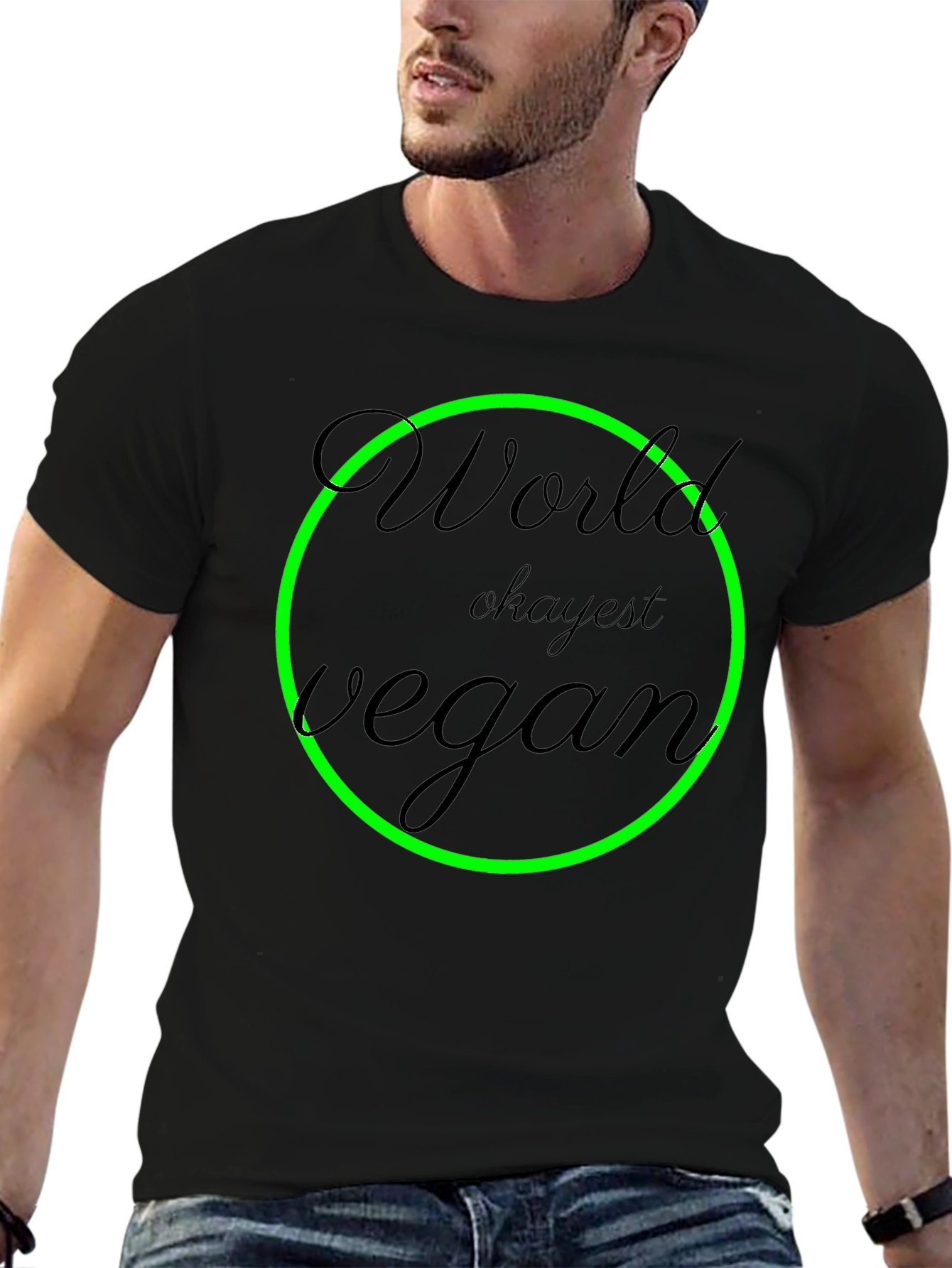 World Okayest Vegan Black T-Shirt
