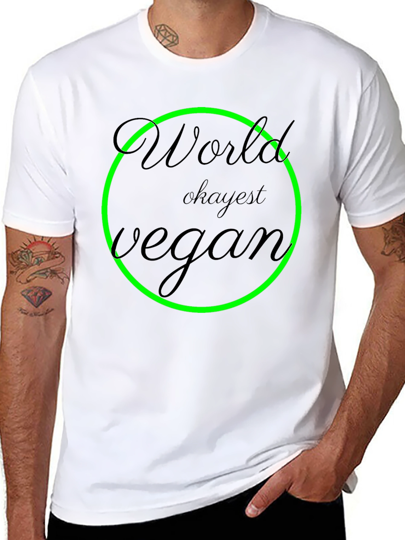 World Okayest Vegan Black T-Shirt