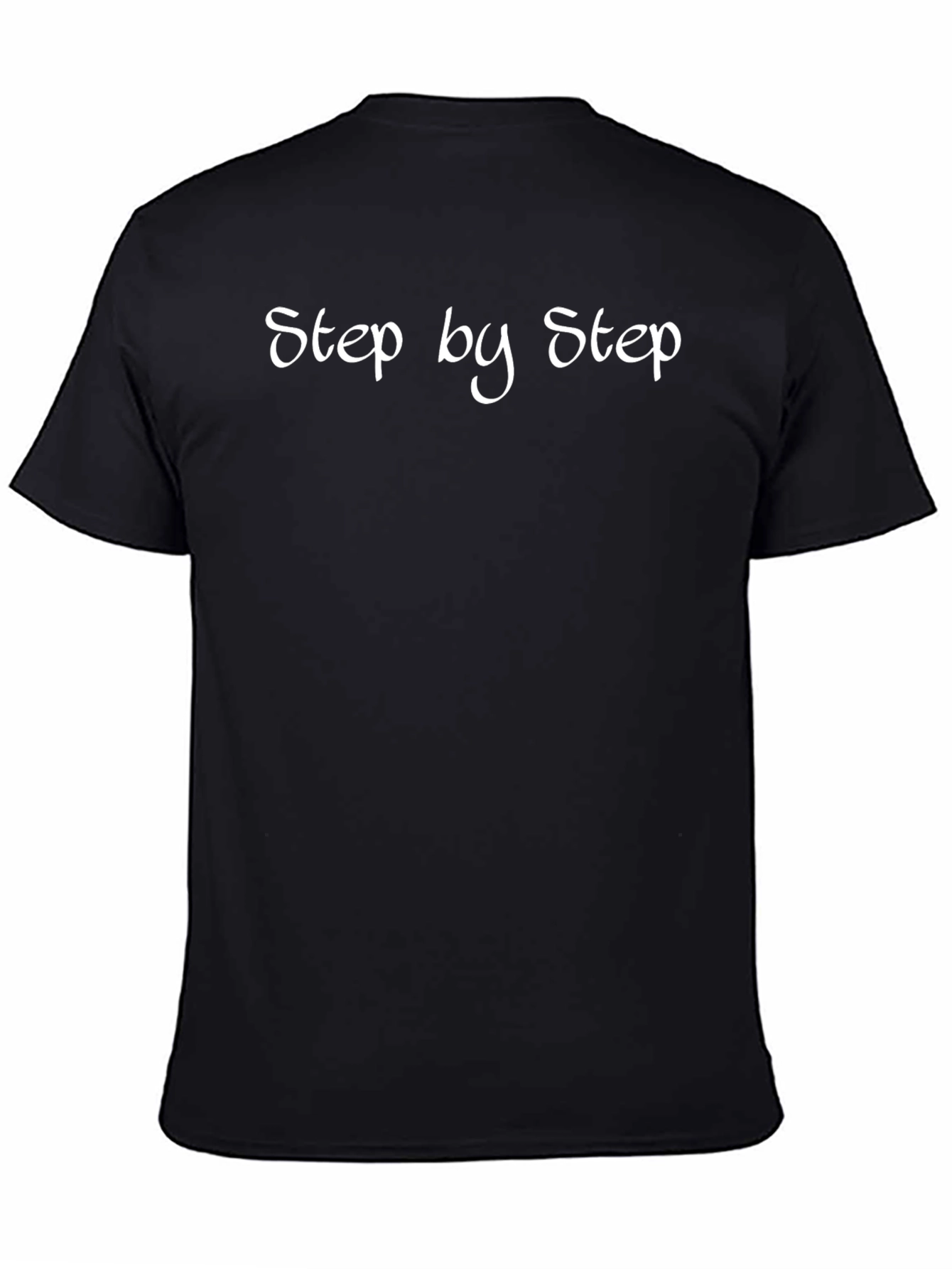 Step by Step Black Graphic Tee