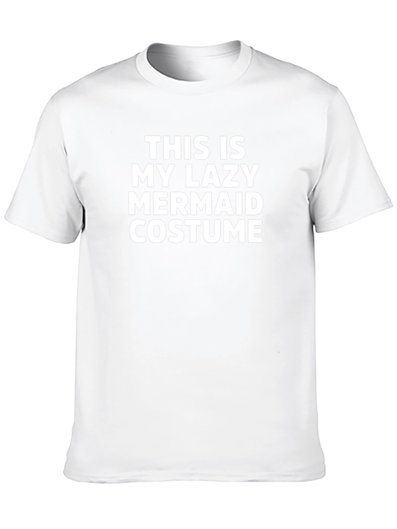 Lazy Mermaid Costume T-Shirt - Funny Halloween Tee