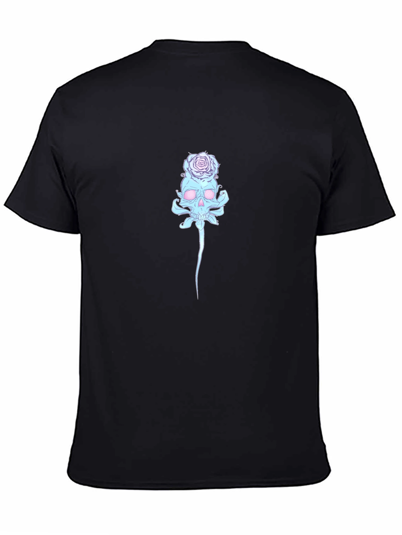 Skull & Rose Graphic T-Shirt - Black