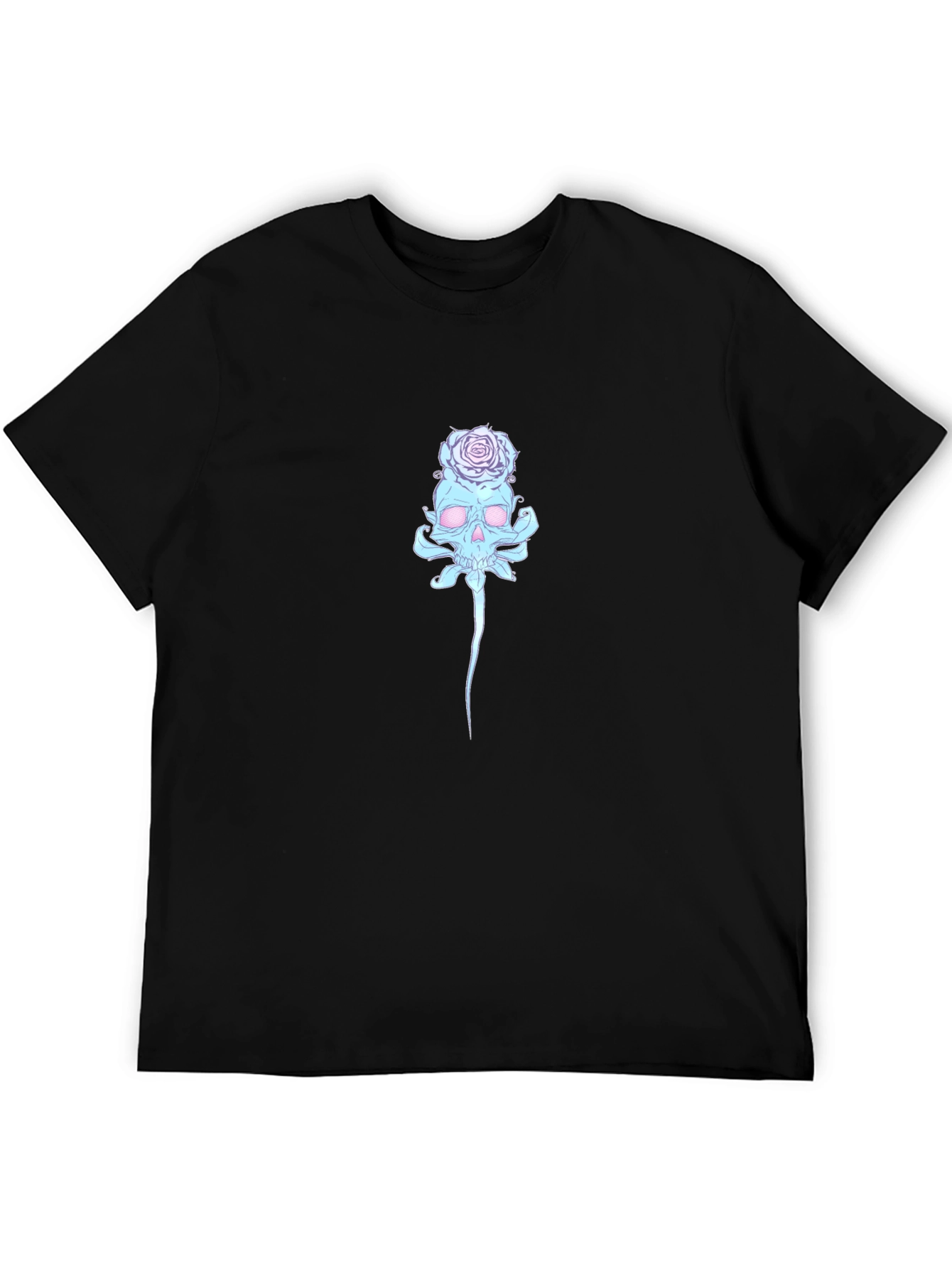 Skull & Rose Graphic T-Shirt - Black