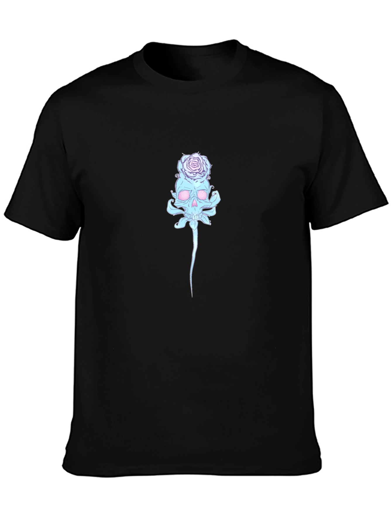 Skull & Rose Graphic T-Shirt - Black
