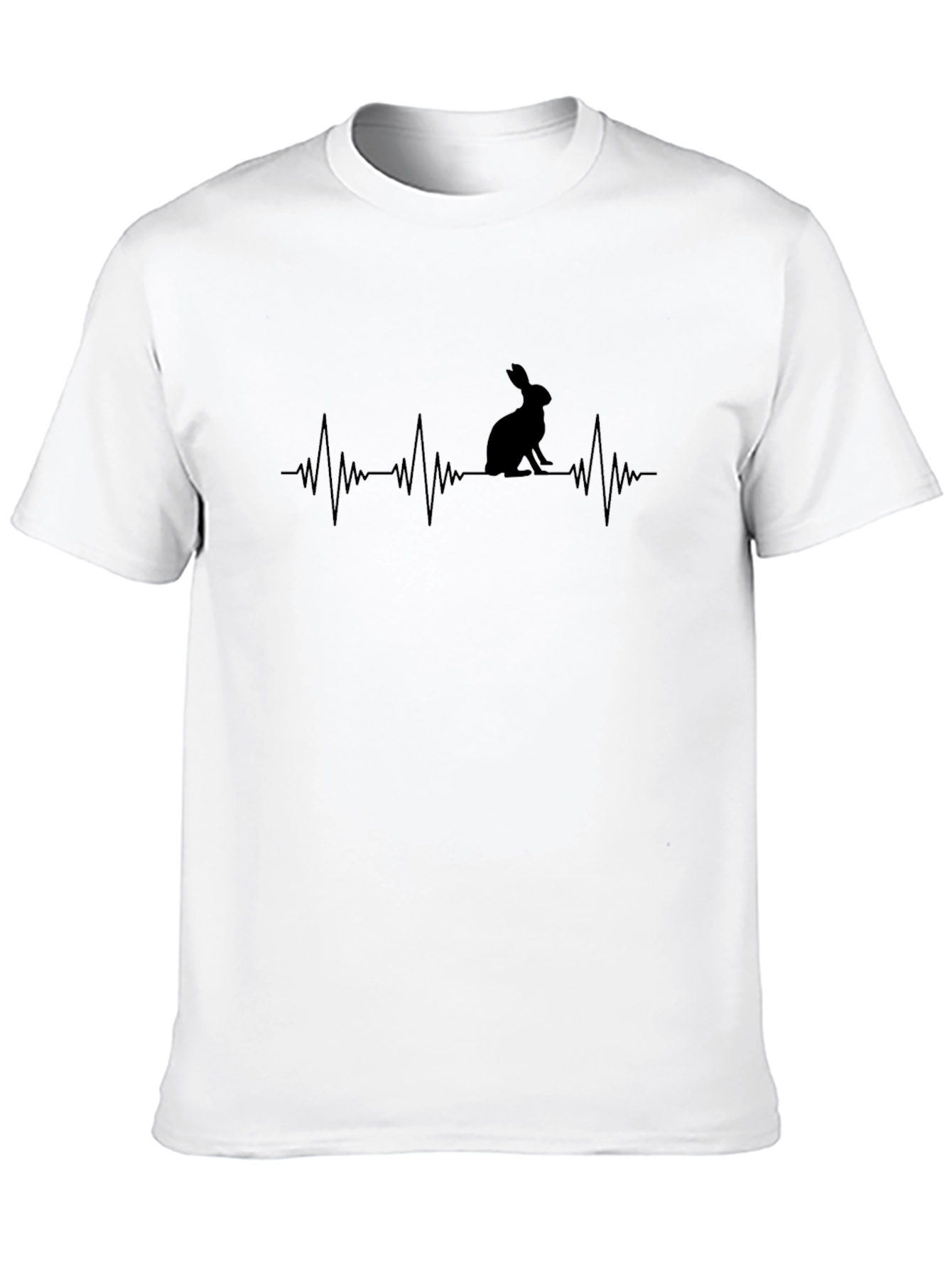 Rabbit Heartbeat T-Shirt - Graphic Print Tee