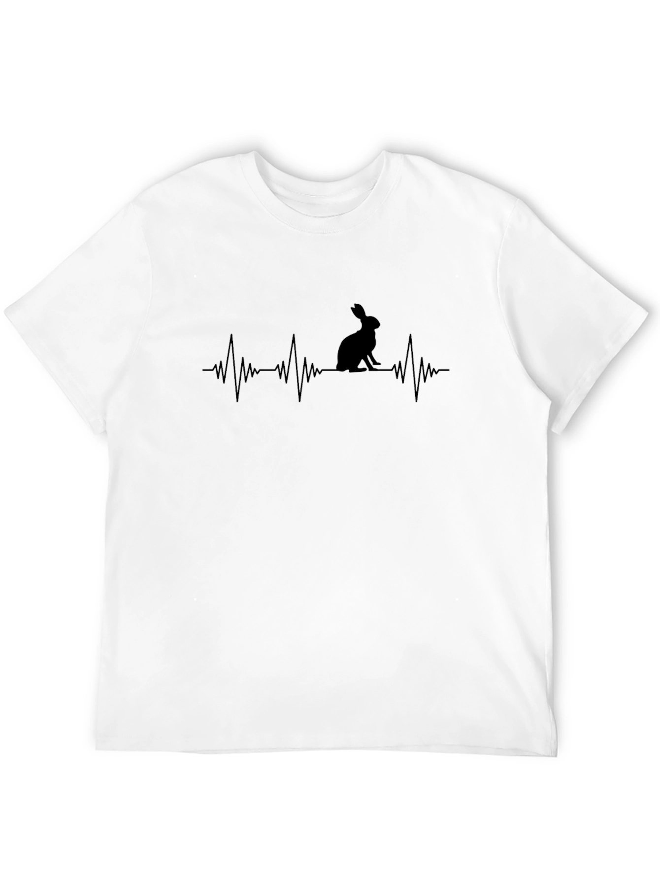 Rabbit Heartbeat T-Shirt - Graphic Print Tee