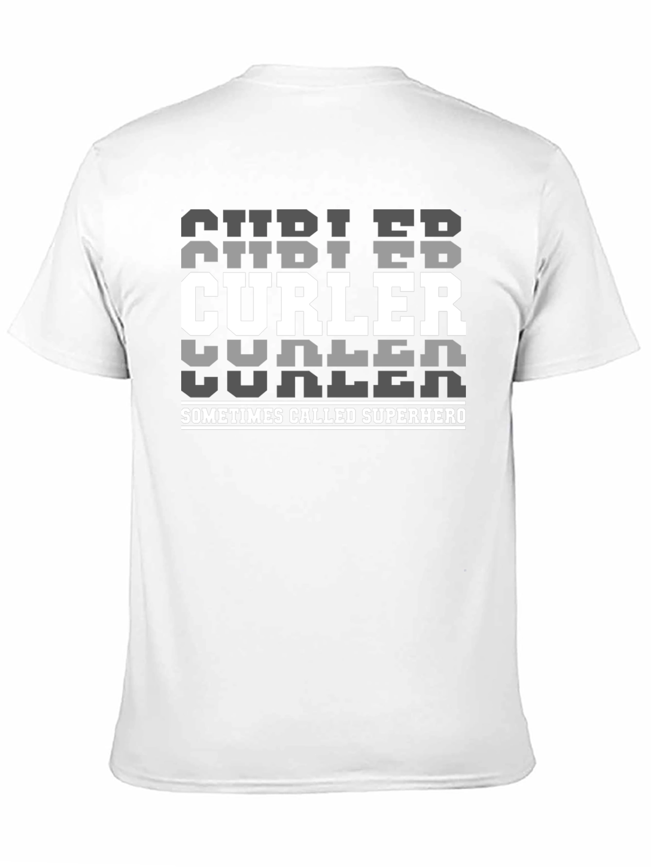 Curler Superhero T-Shirt | Black Crewneck Tee