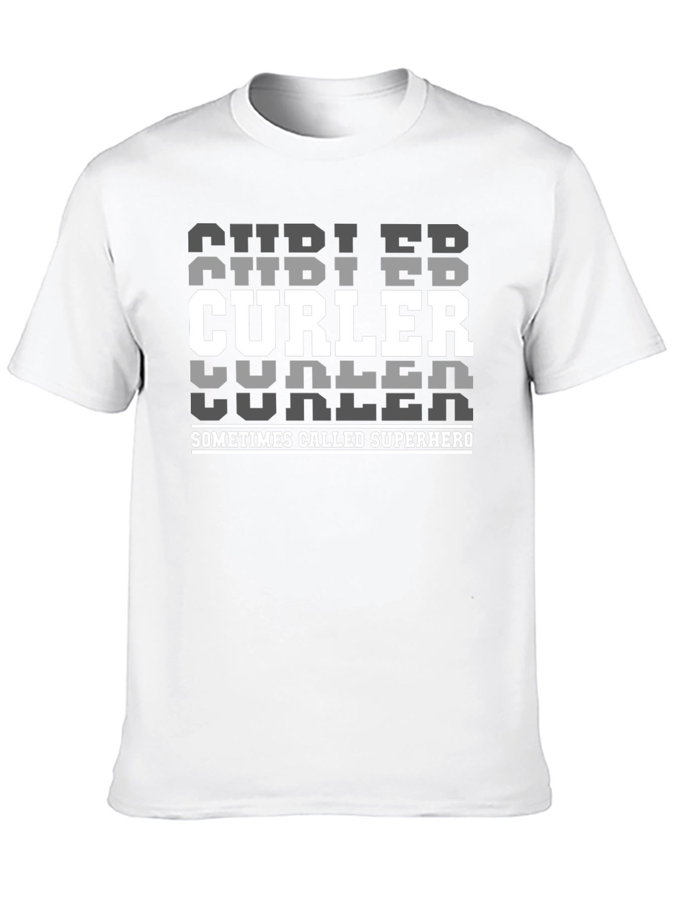 Curler Superhero T-Shirt | Black Crewneck Tee