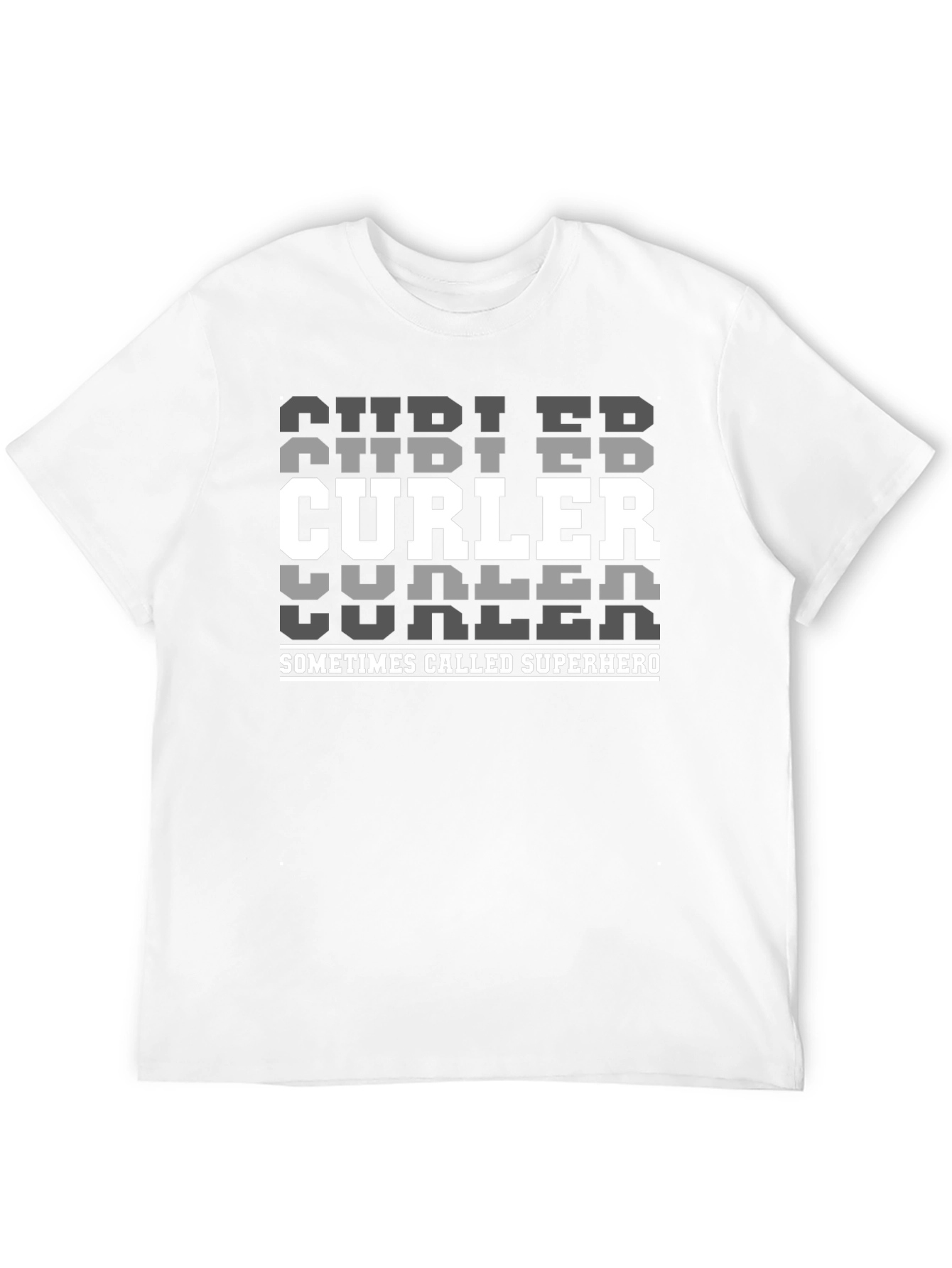 Curler Superhero T-Shirt | Black Crewneck Tee