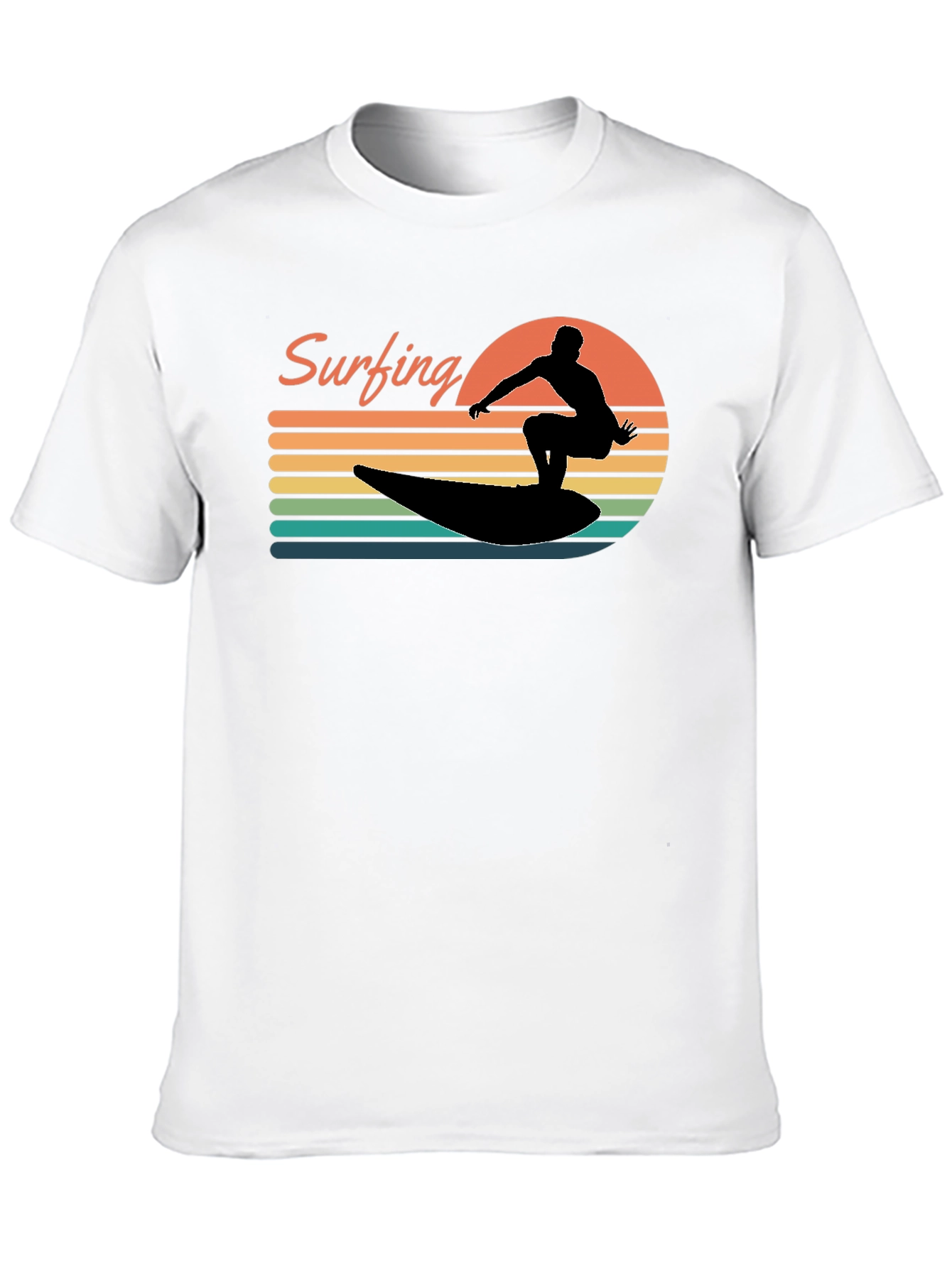 Retro Surfing Silhouette Graphic Tee