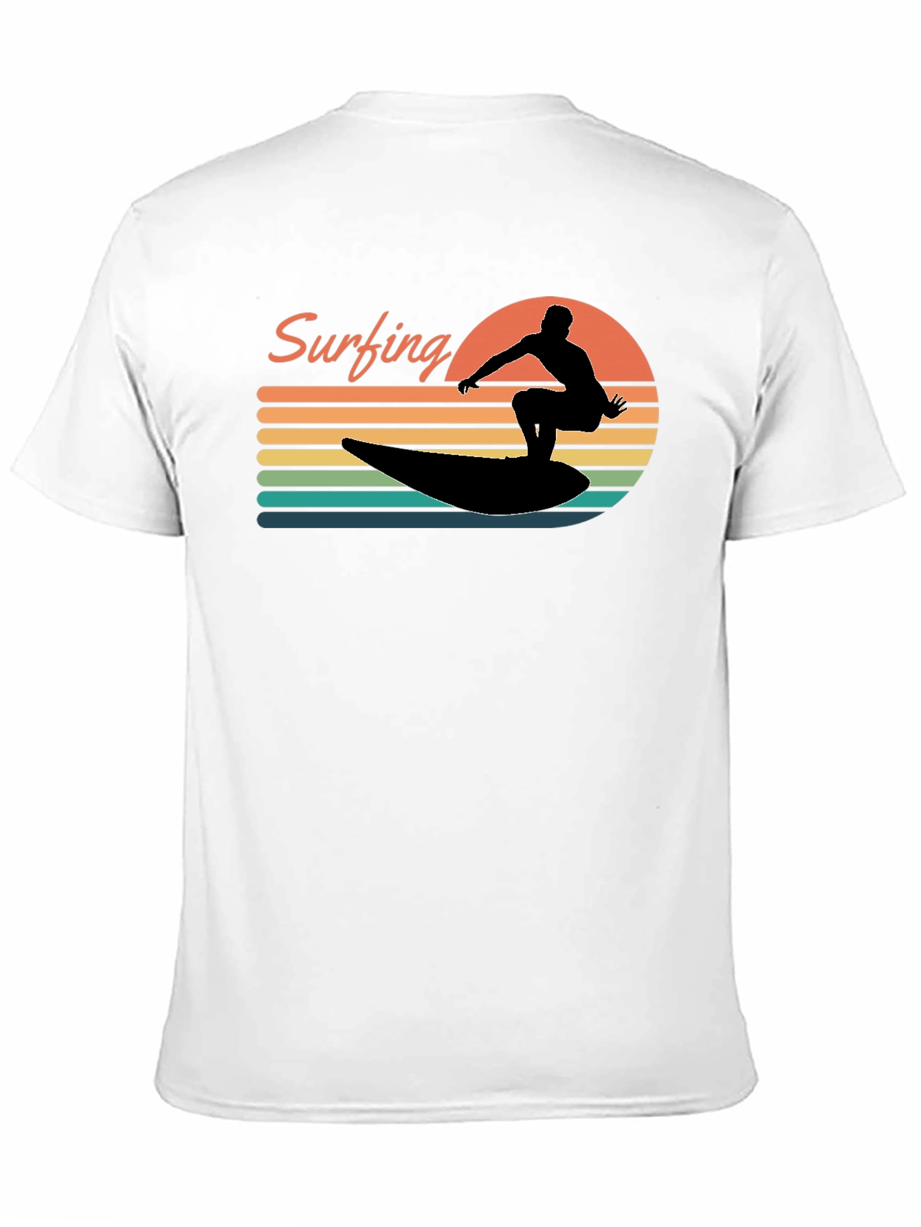 Retro Surfing Silhouette Graphic Tee