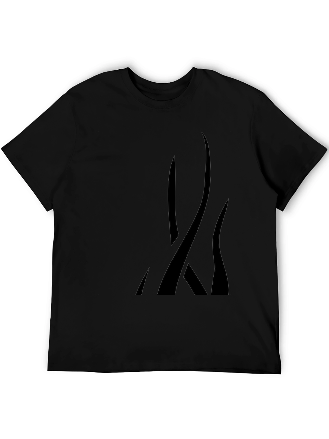 Modern Abstract Graphic Black T-Shirt