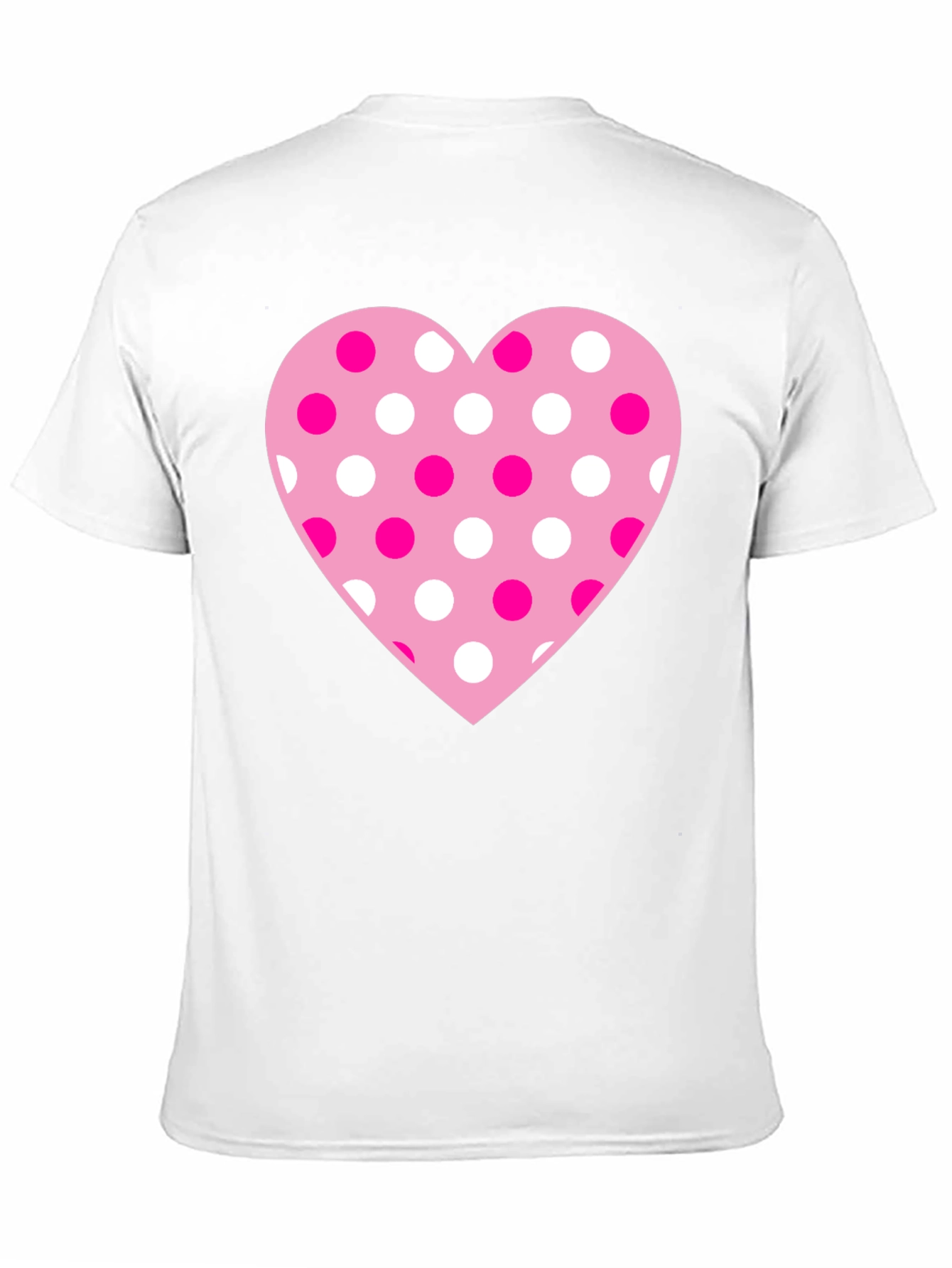 Heart Polka Dot Graphic Tee - Black
