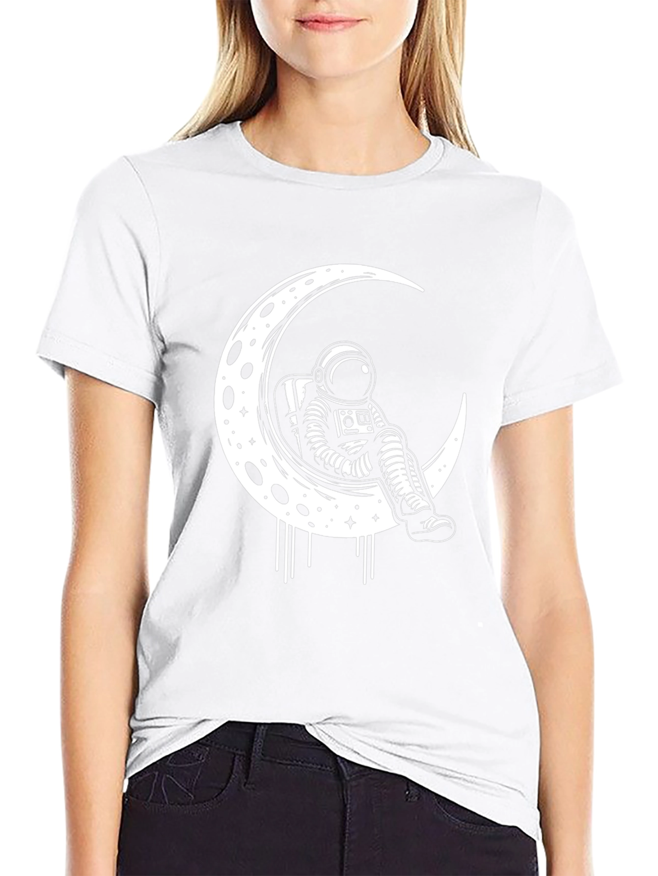 Astronaut on Moon Graphic T-Shirt