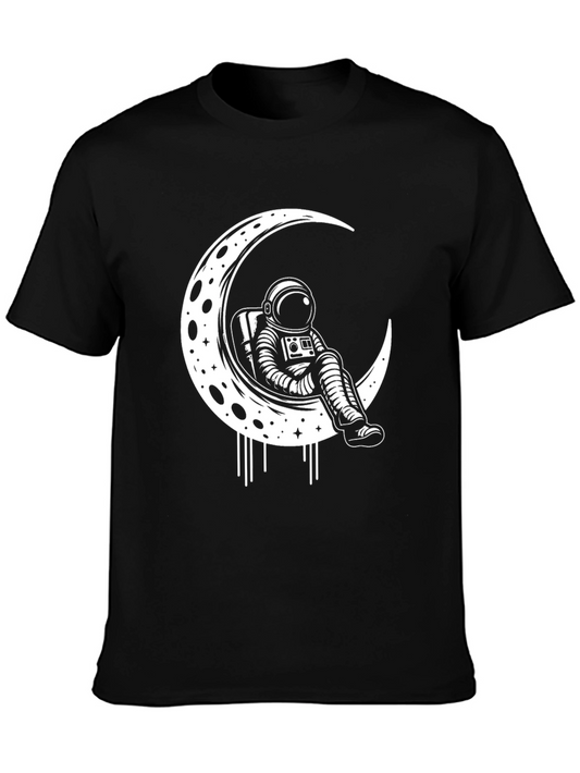 Astronaut on Moon Graphic T-Shirt