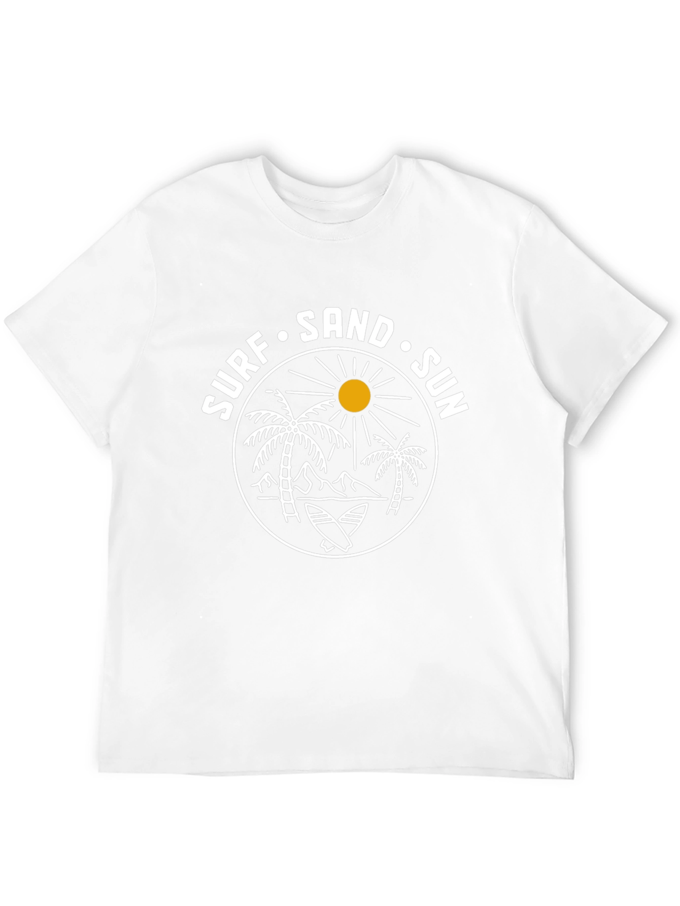 Surf Sand Sun Graphic Tee - Black Cotton T-Shirt