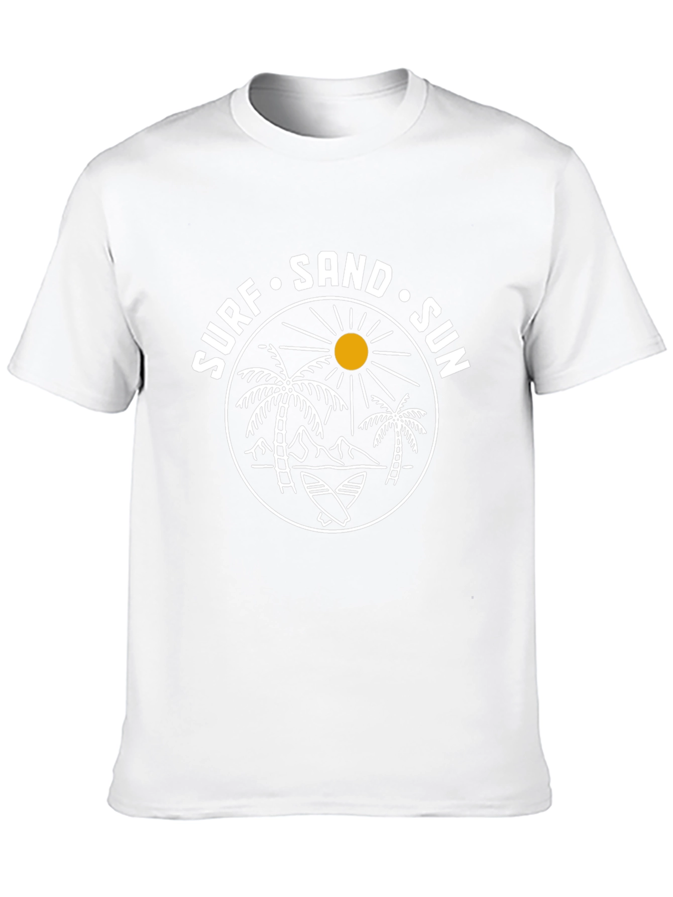 Surf Sand Sun Graphic Tee - Black Cotton T-Shirt