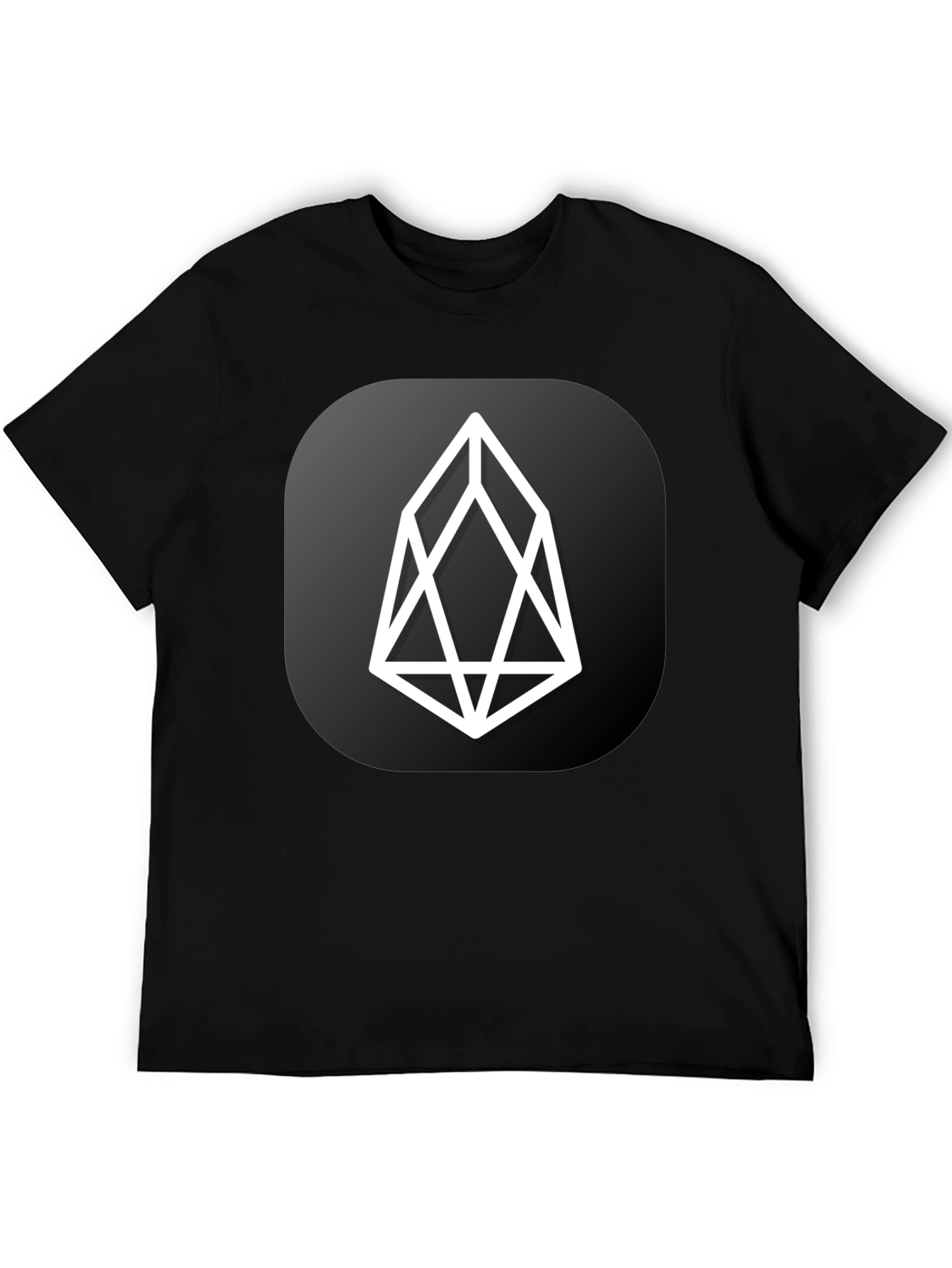EOS Crypto Black T-Shirt - Modern Cryptocurrency Design