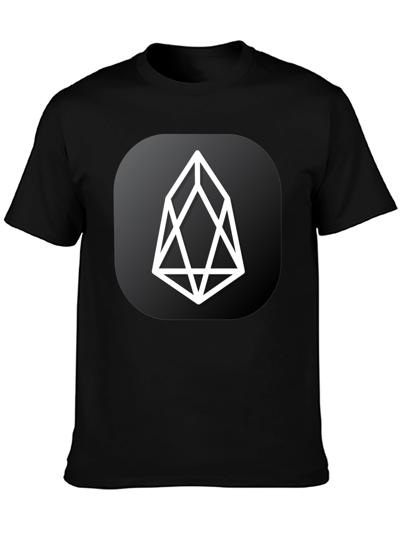 EOS Crypto Black T-Shirt - Modern Cryptocurrency Design