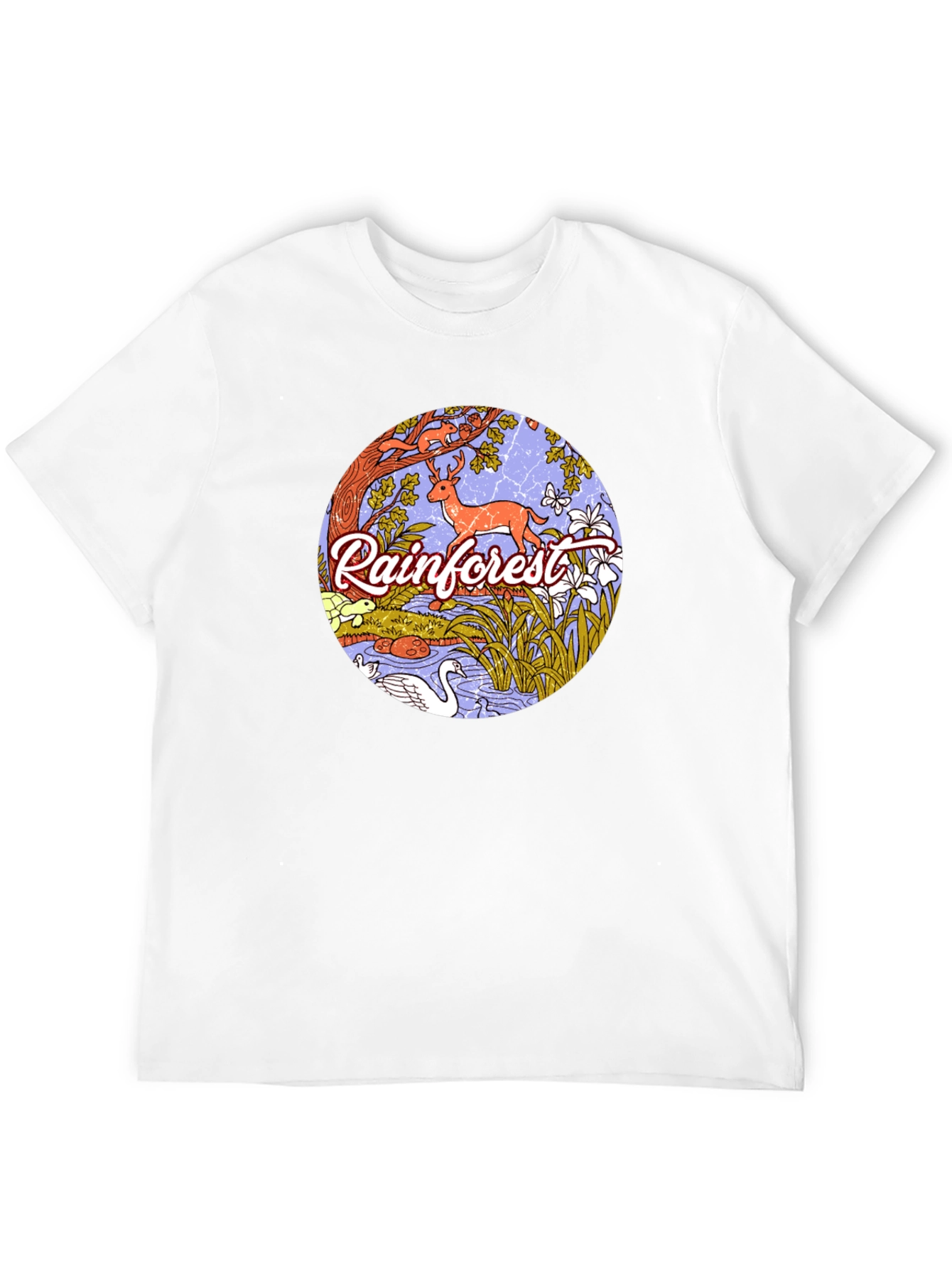 Rainforest Wildlife Graphic Tee - Black