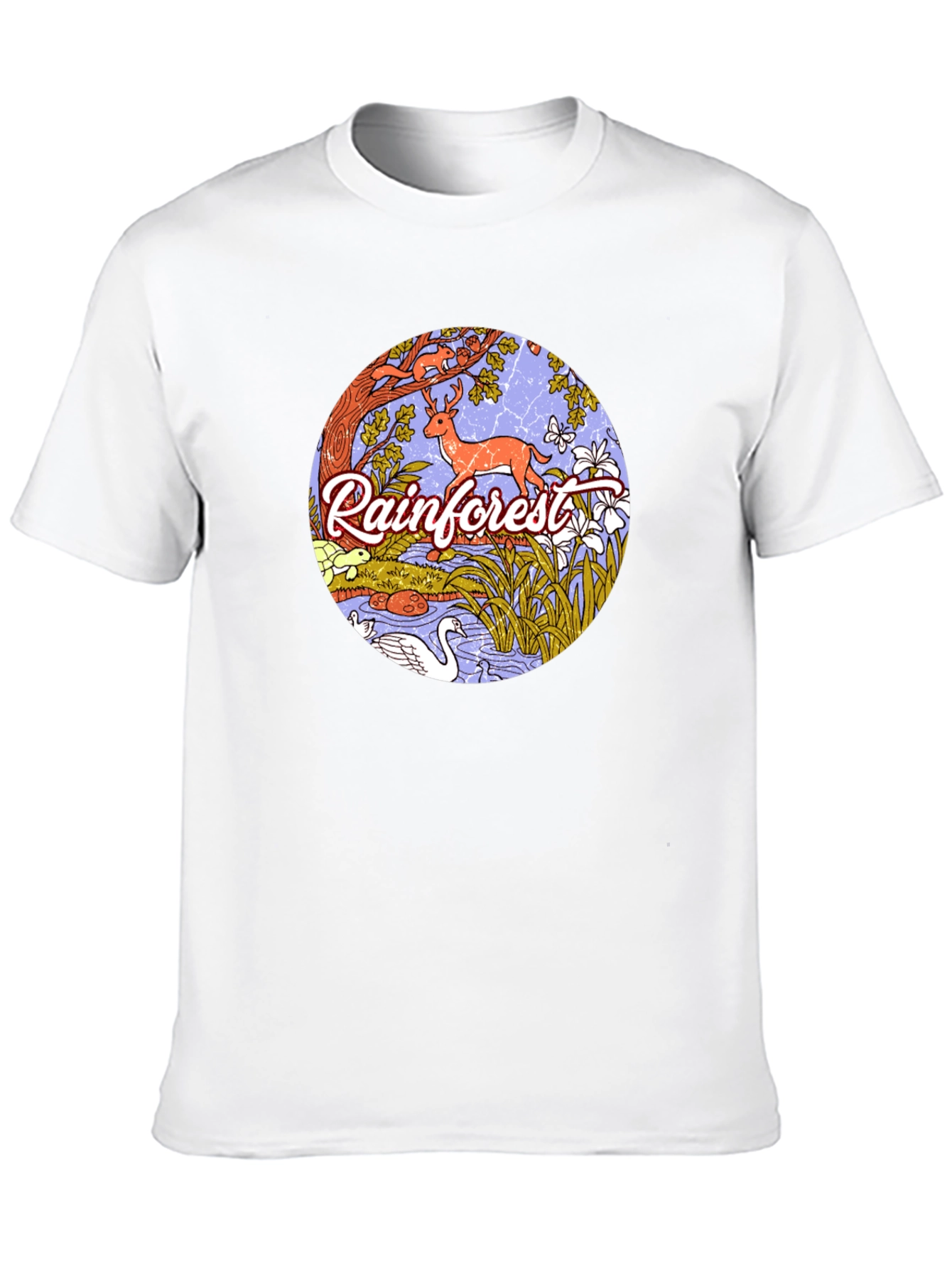 Rainforest Wildlife Graphic Tee - Black
