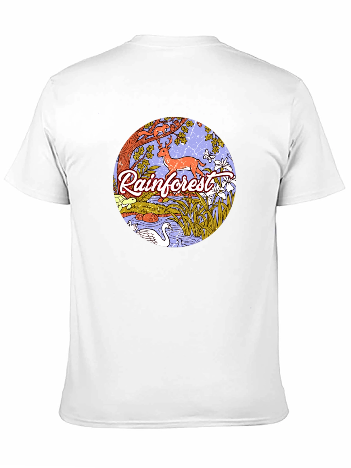 Rainforest Wildlife Graphic Tee - Black