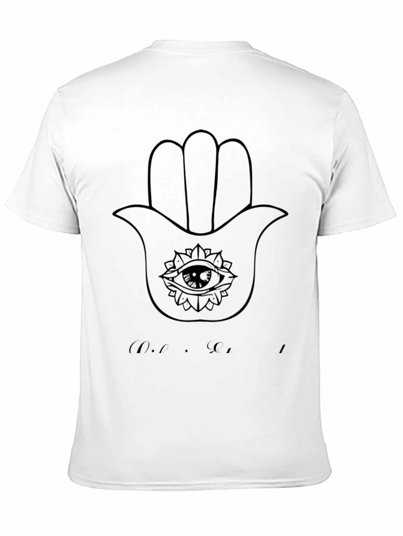 Black Hamsa Hand Graphic Tee - Eye Protection