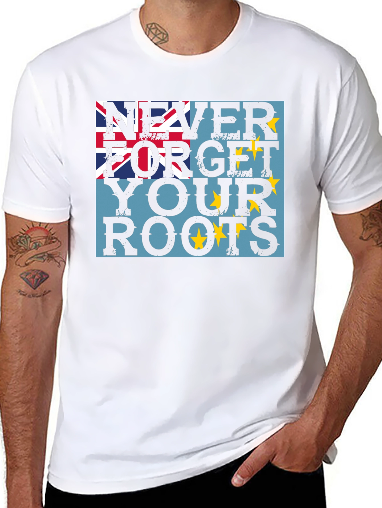 Never Forget Your Roots - Tuvalu Flag T-Shirt