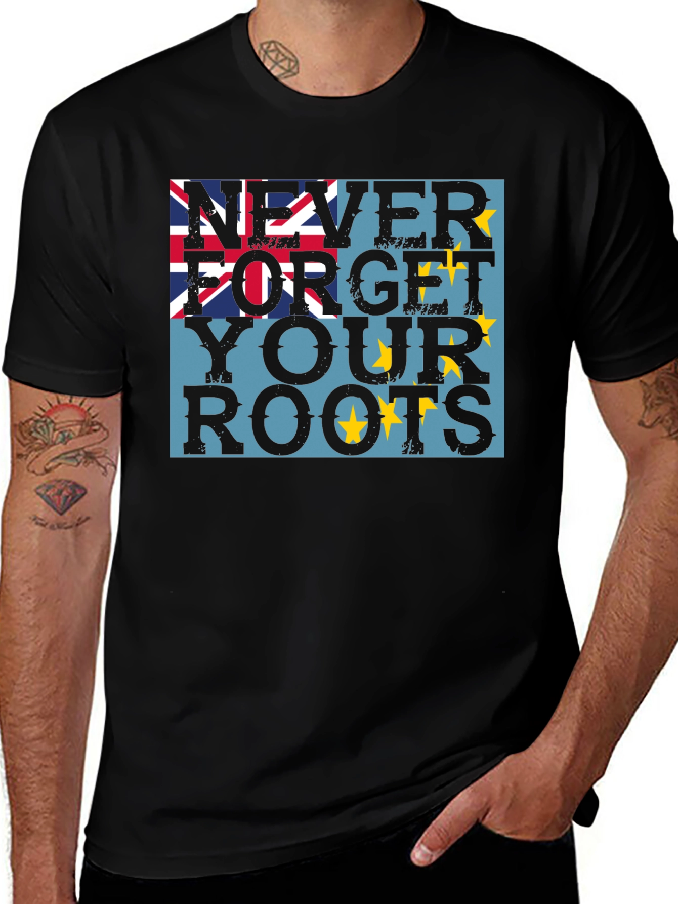 Never Forget Your Roots - Tuvalu Flag T-Shirt