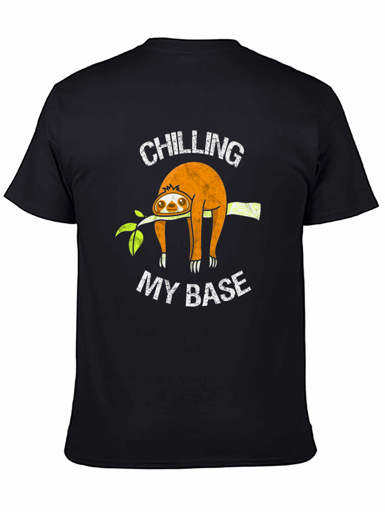 Chilling My Base Sloth Graphic T-Shirt