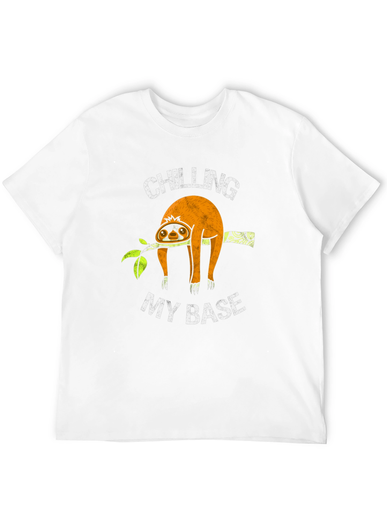 Chilling My Base Sloth Graphic T-Shirt