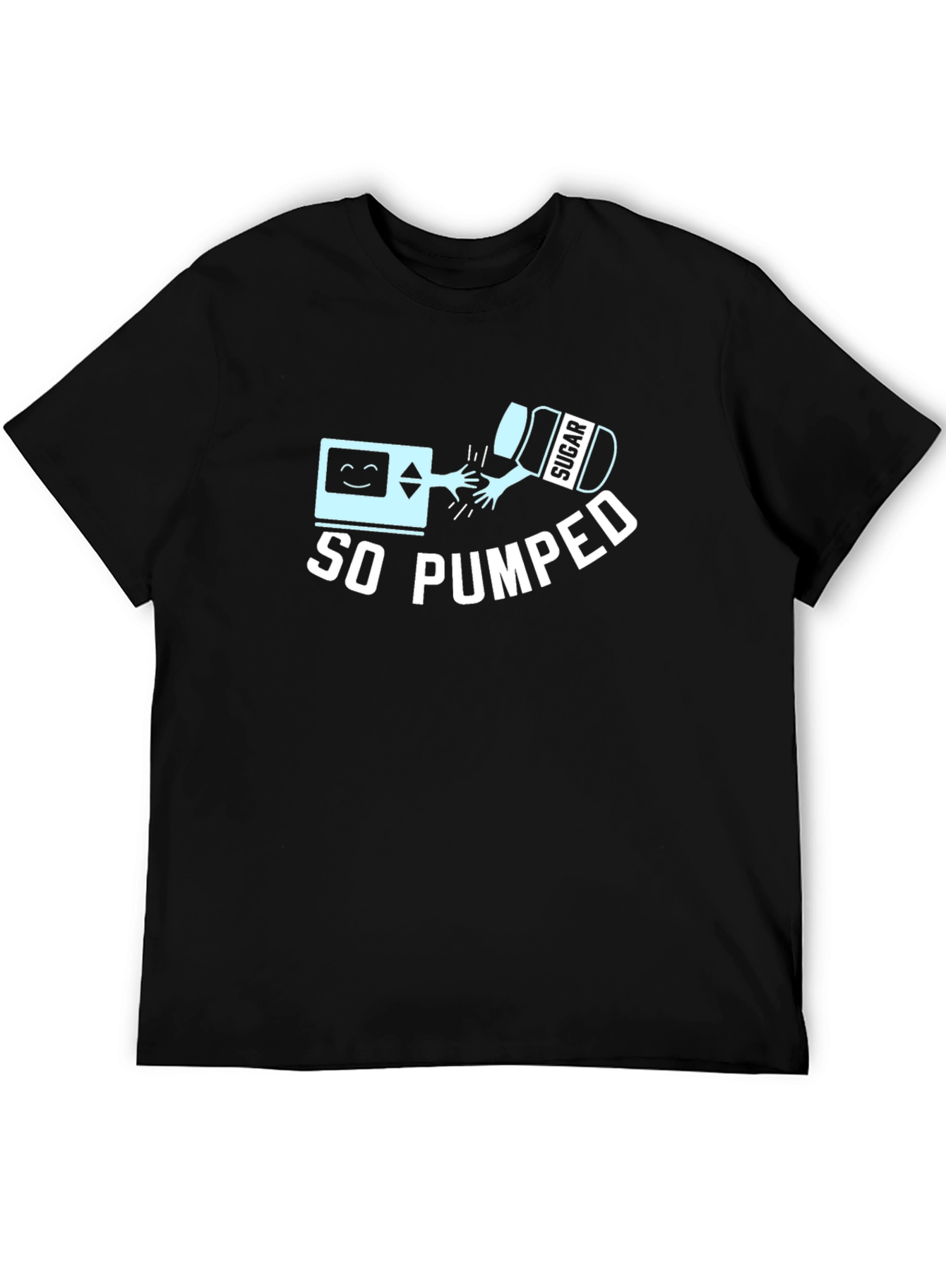 So Pumped Black Cotton Graphic T-Shirt