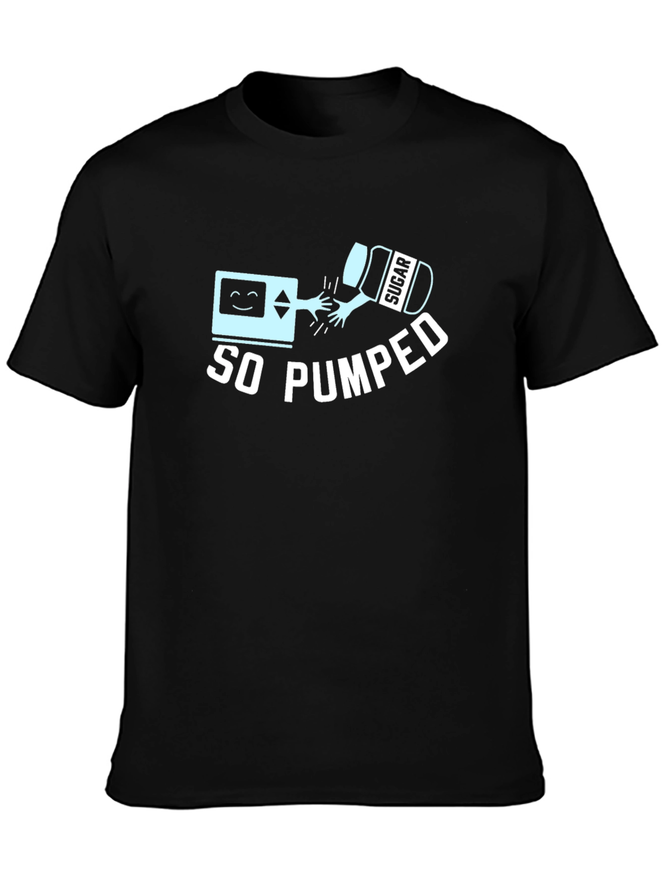 So Pumped Black Cotton Graphic T-Shirt