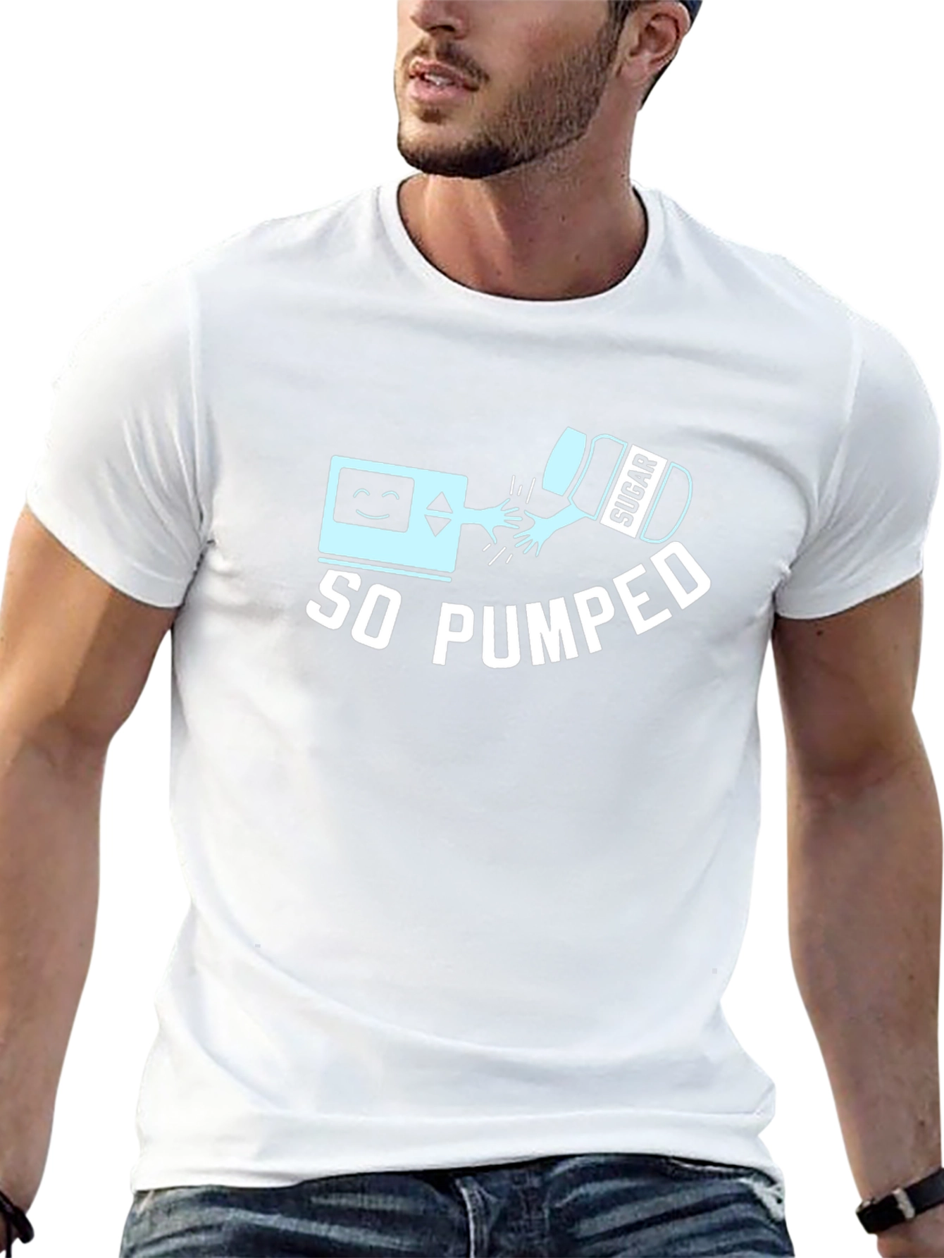 So Pumped Black Cotton Graphic T-Shirt