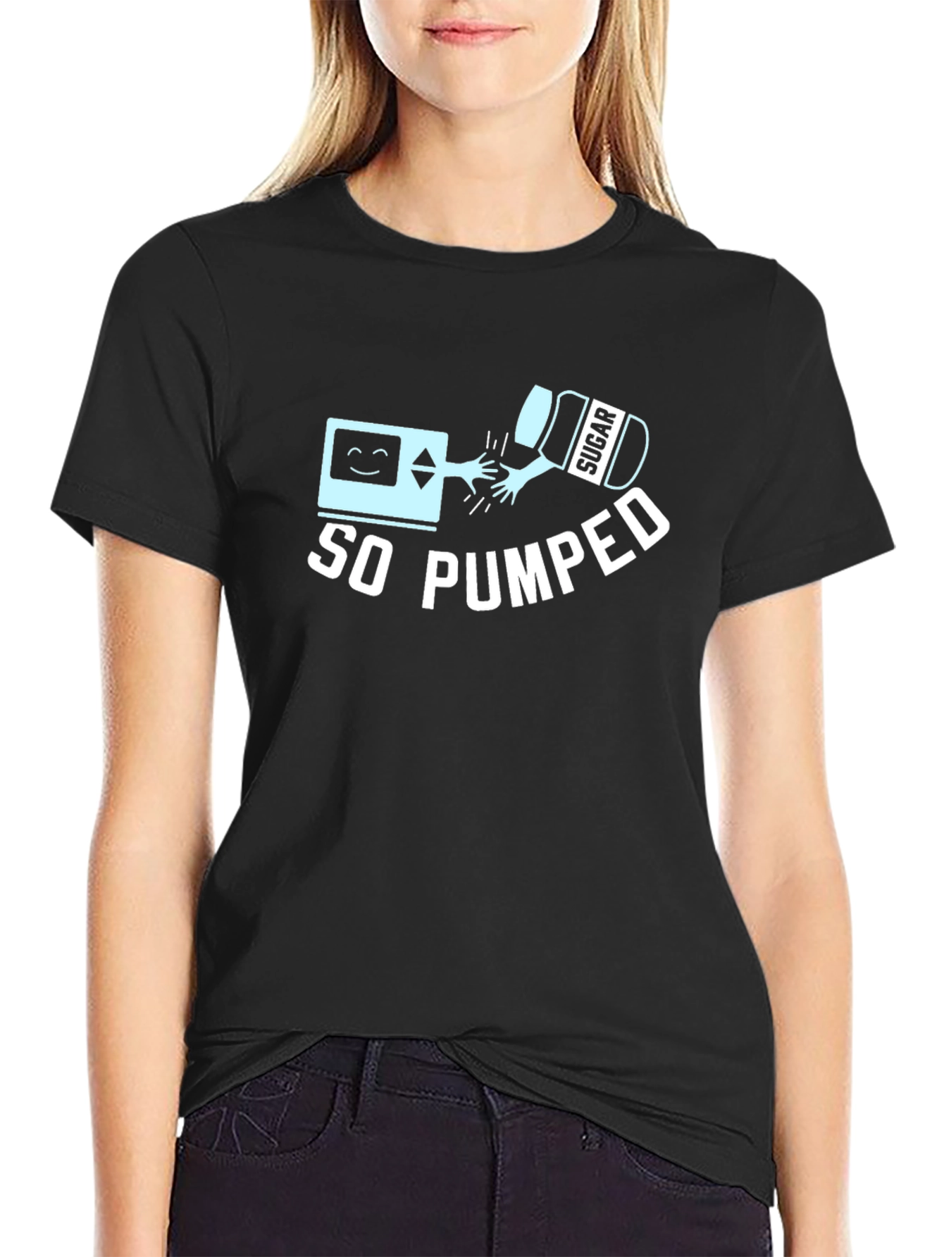 So Pumped Black Cotton Graphic T-Shirt
