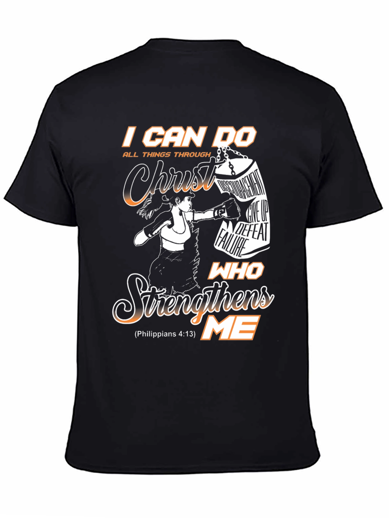 I Can Do All Things T-Shirt Christ Boxing Design