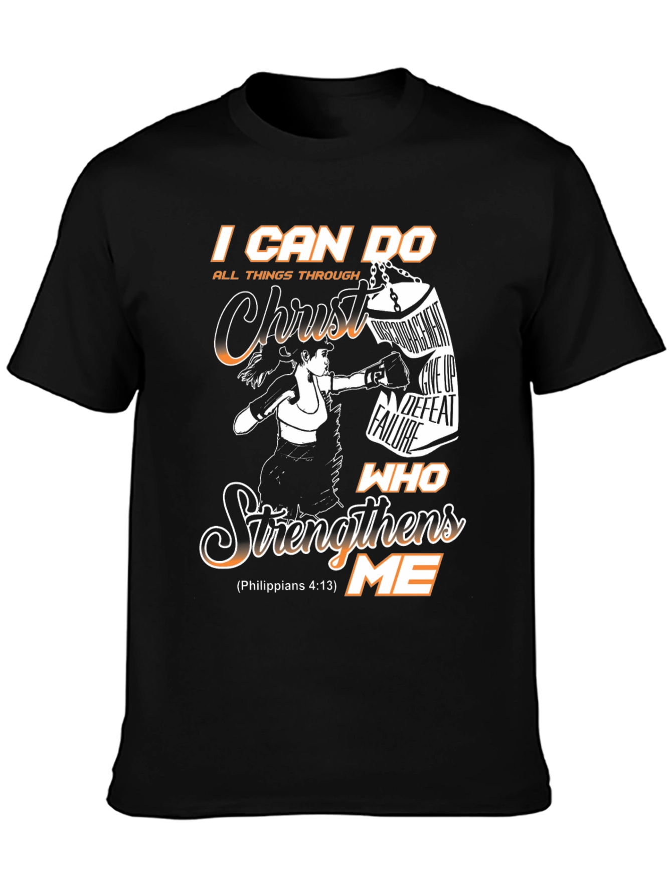 I Can Do All Things T-Shirt Christ Boxing Design